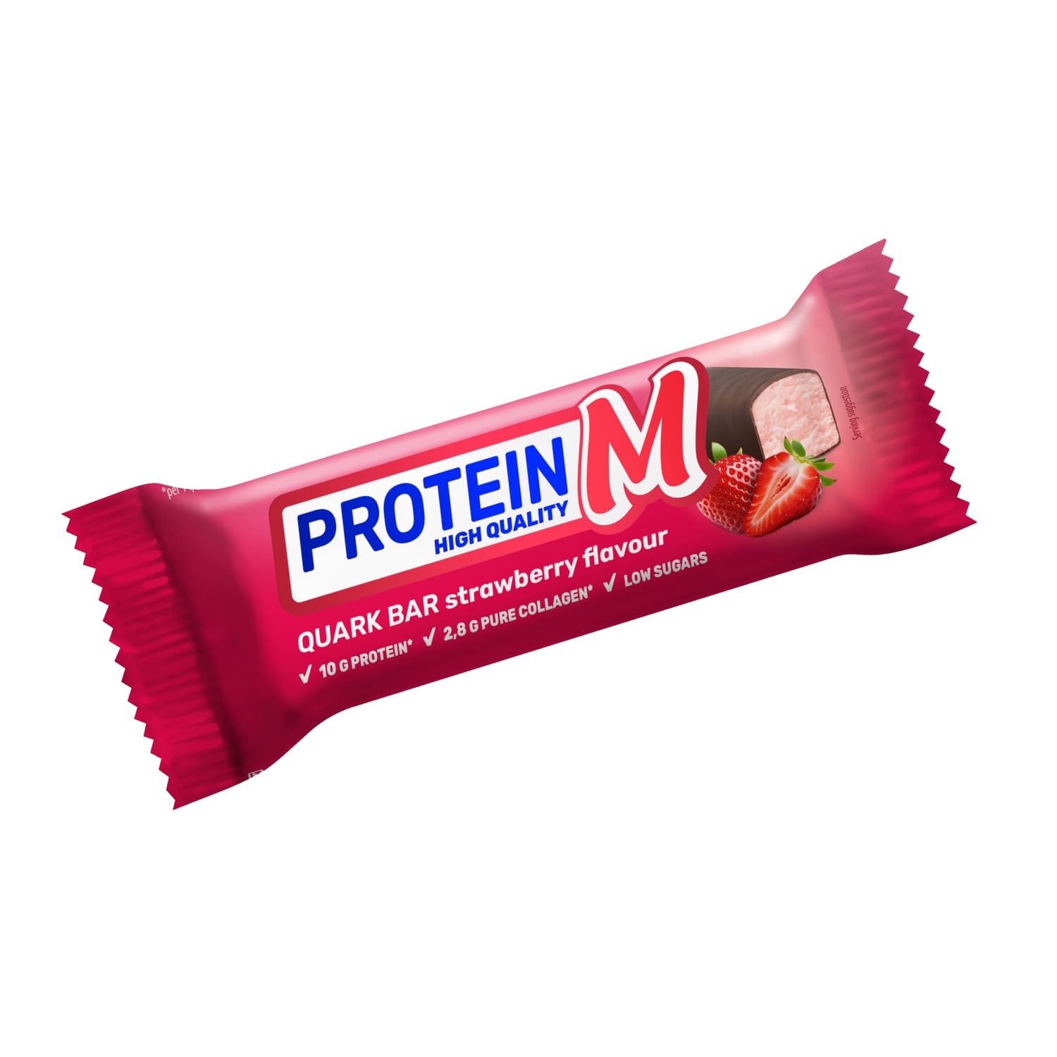 Глазированный клубничный творожный сыр PROTEIN M, 14,2 %, 40 г