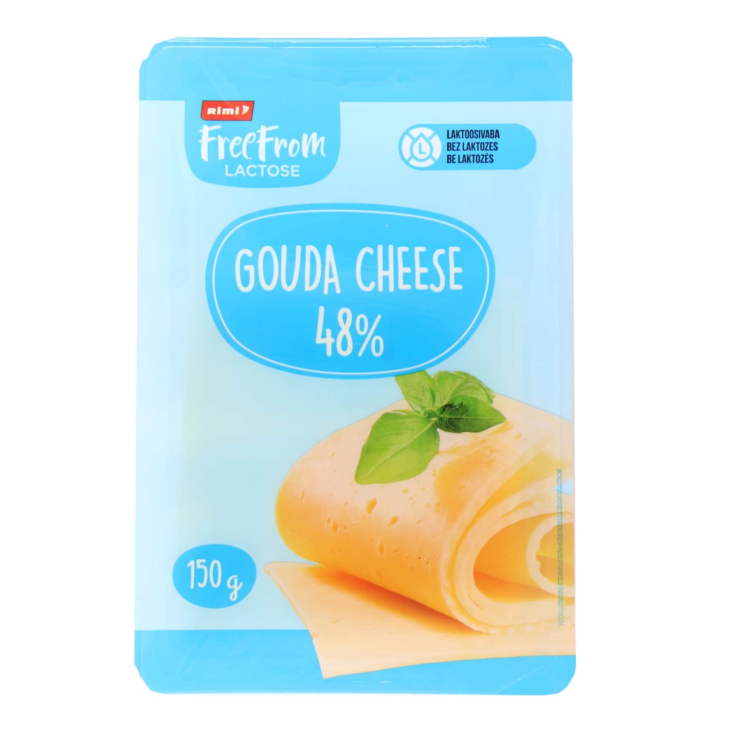 Sūris RIMI FREE FROM GOUDA, 48 % rieb. 150 g