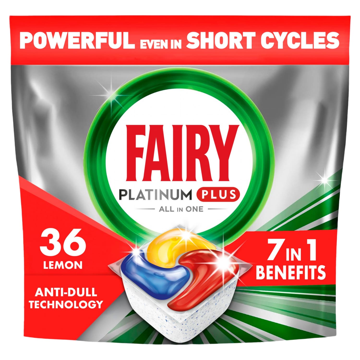 Indų pl. kaps. FAIRY PL. PLUS LEMON, 36 vnt.
