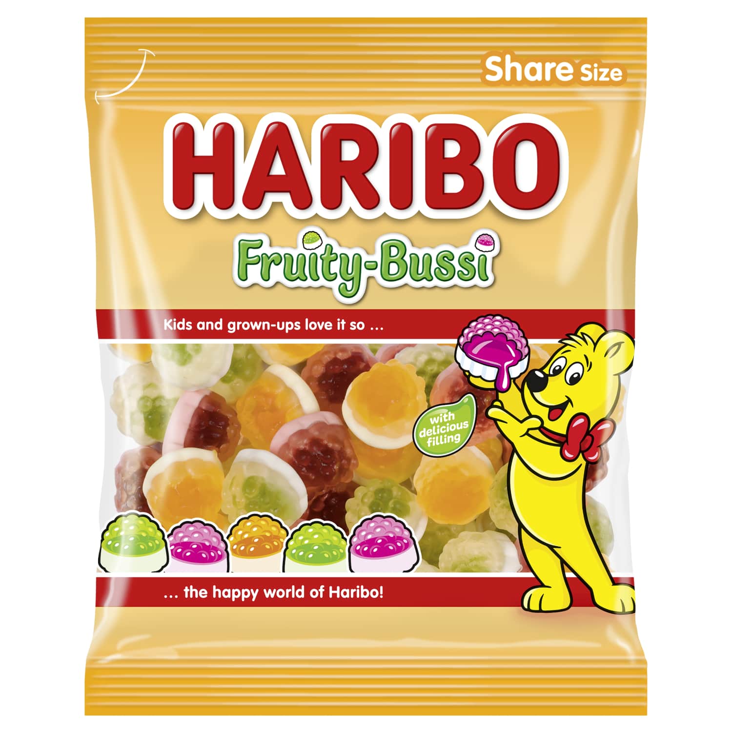 Gummy candies HARIBO FRUITY BUSSI, 175 g