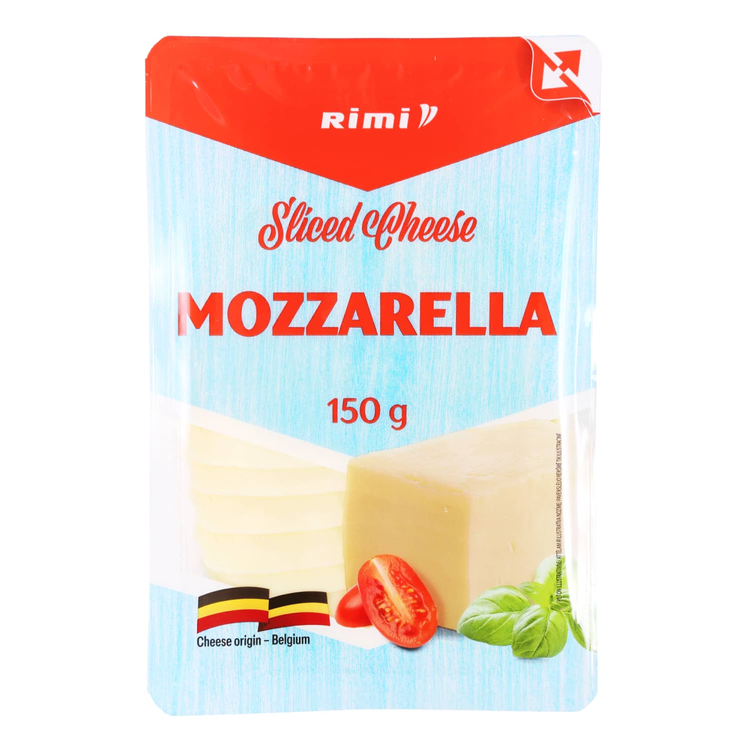 Sliced cheese RIMI MOZZARELLA, 42%, 150 g