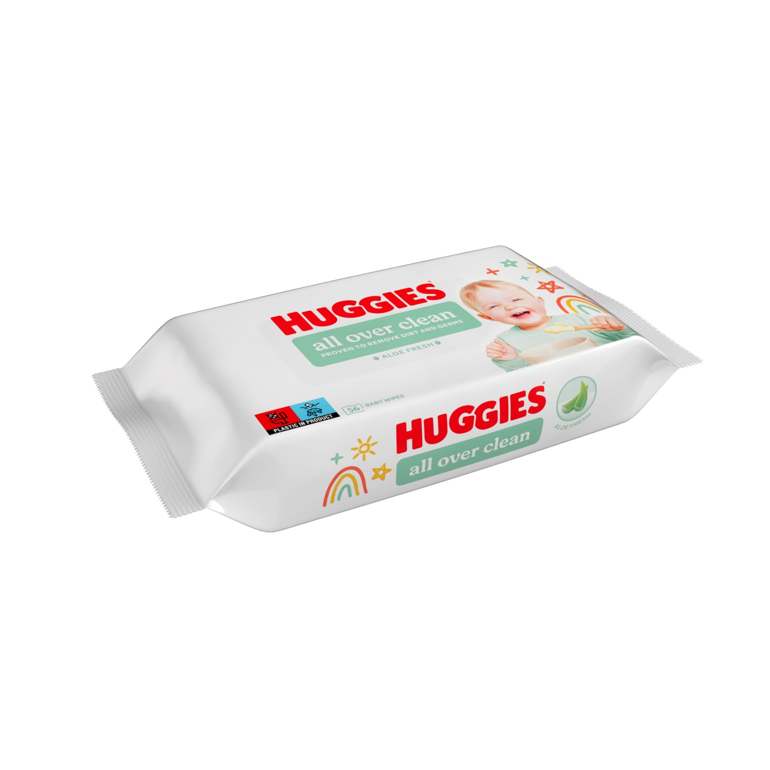 Drėg.serv. HUGGIES AllOverCl.univ,56vnt