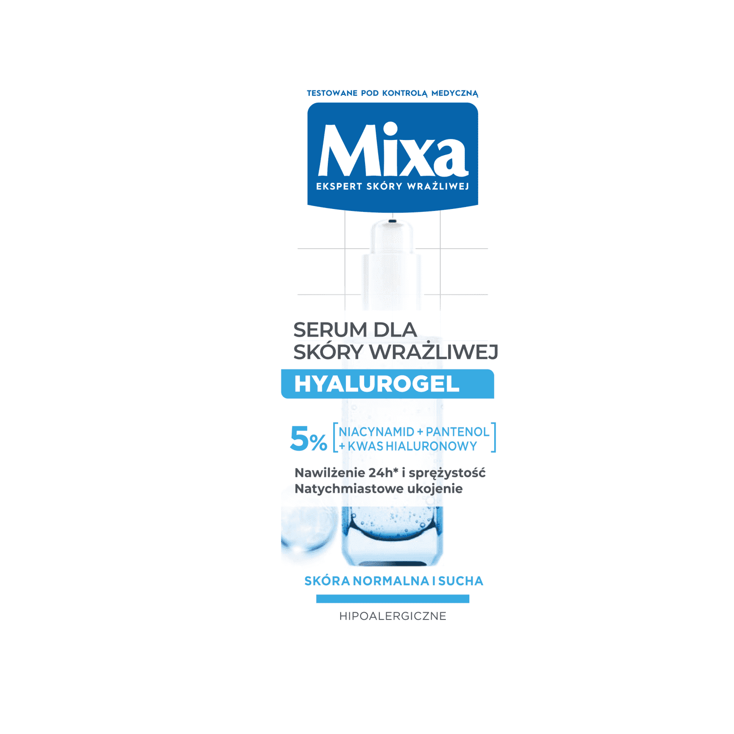 Sensitive face skin serum MIXA HYALUROGEL, 30 ml