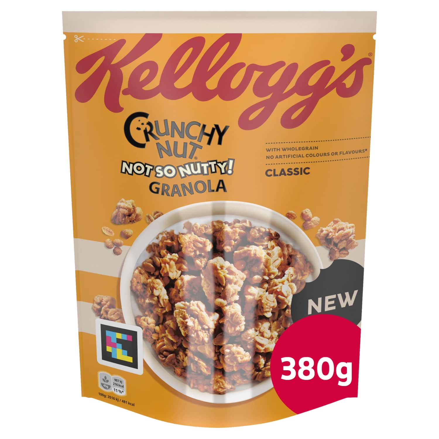 Злаки KELLOGG'S CRUNCHY NUT GR.CLAS., 380 г