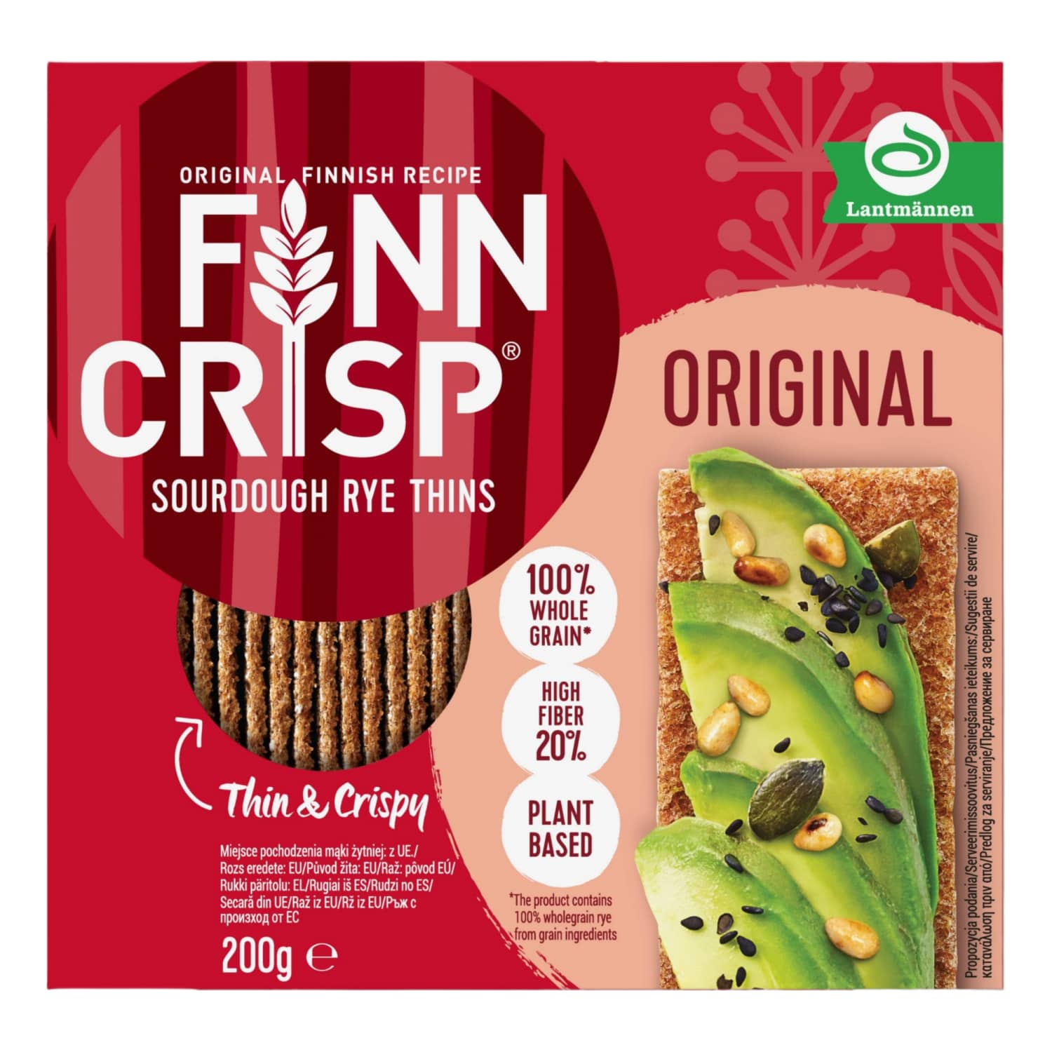 Ржаные хлебные хрустяшки FINN CRISP, 200г