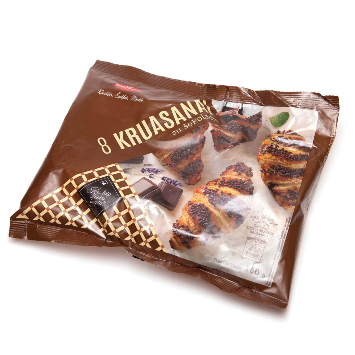 Frozen 8 chocolate croissants MANTINGA, 360g