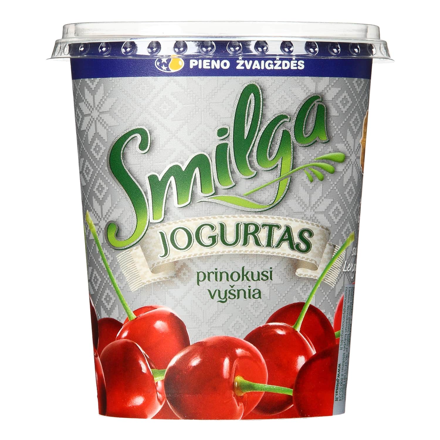 Yogurt with cherry pieces SMILGA, 3.3%, 380 g
