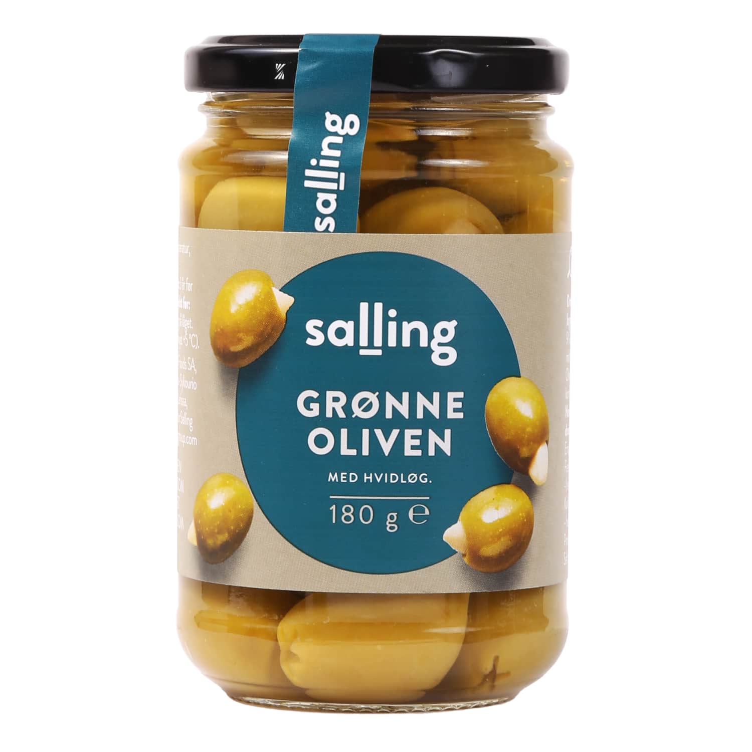 Žal. alyvuogės su česnakais SALLING, 290 g