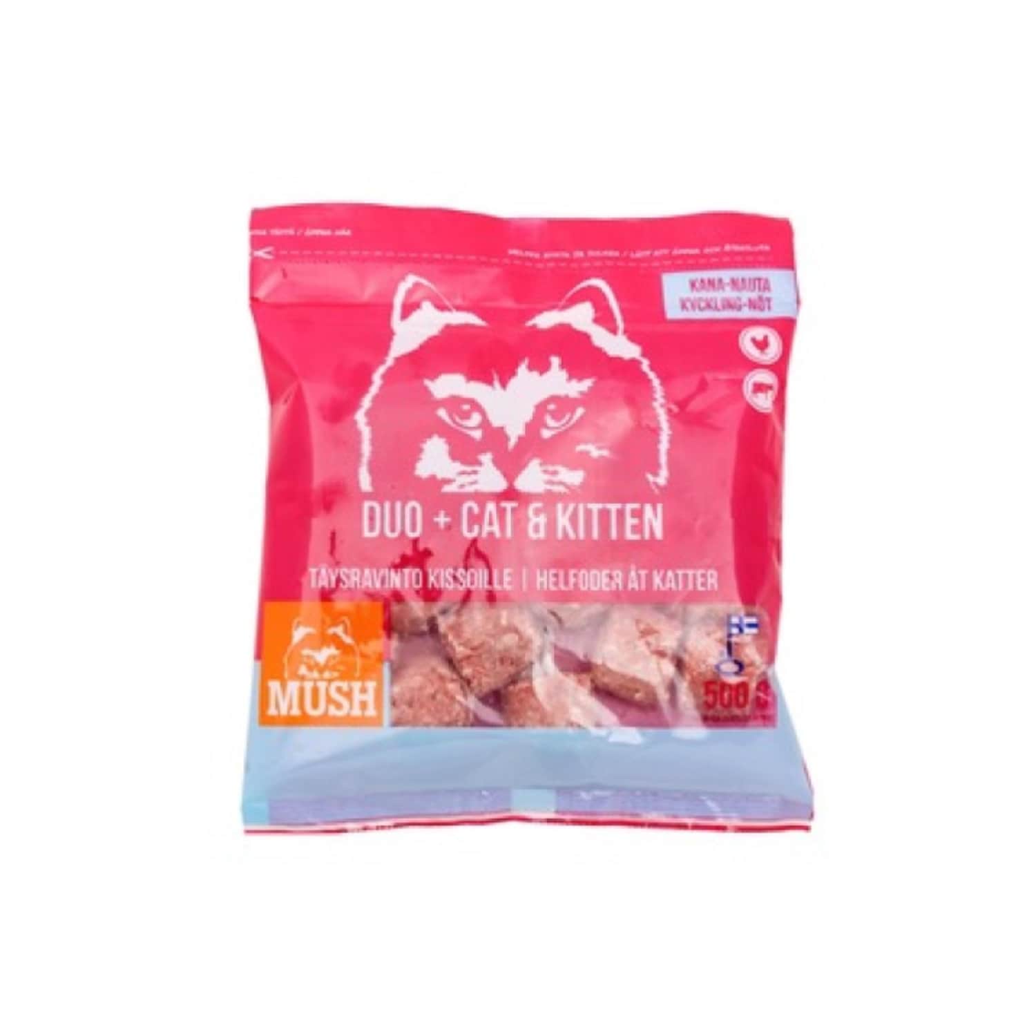 Cat food MUSH DUO+CAT with chicken and beef, 500 g