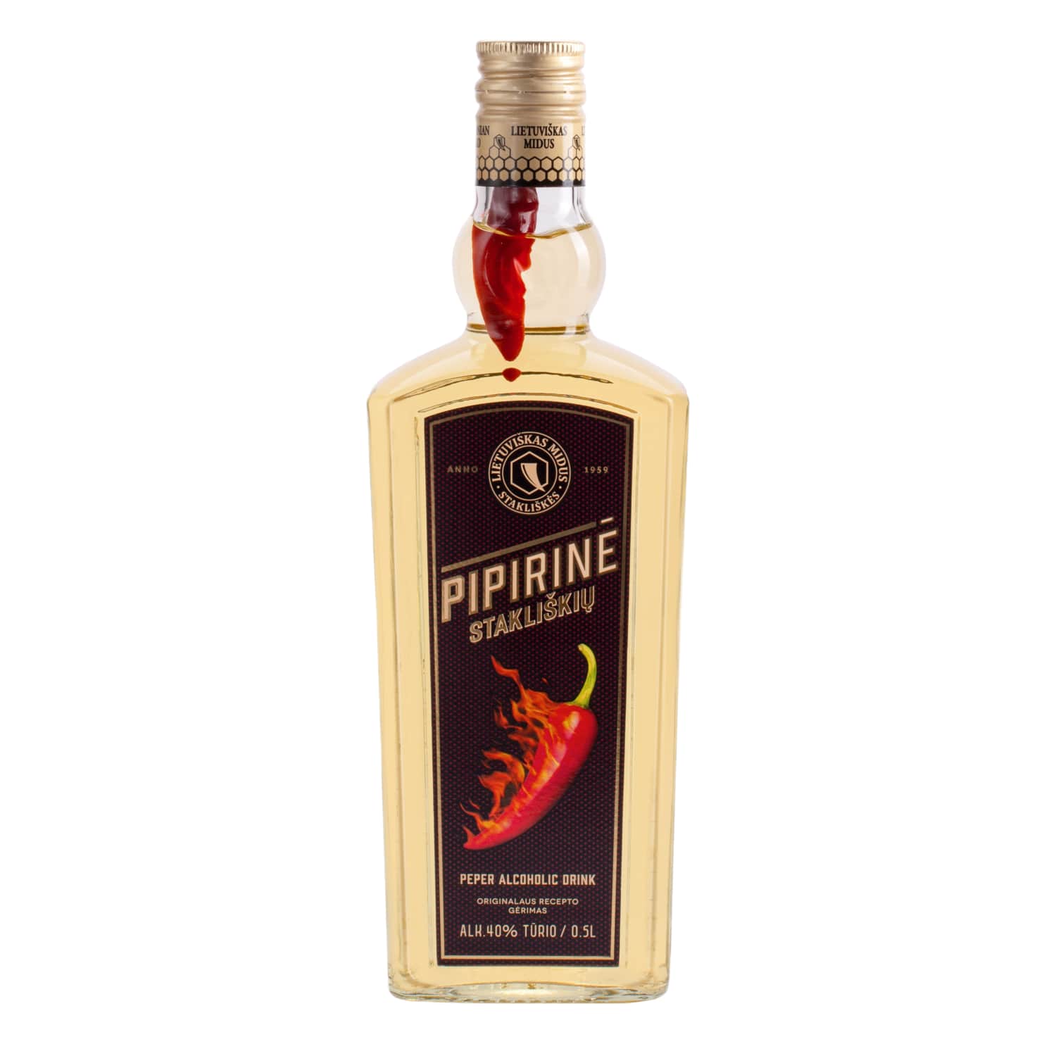 Infused STAKLIŠKIŲ PEPPER, 40 %, 0.5 l