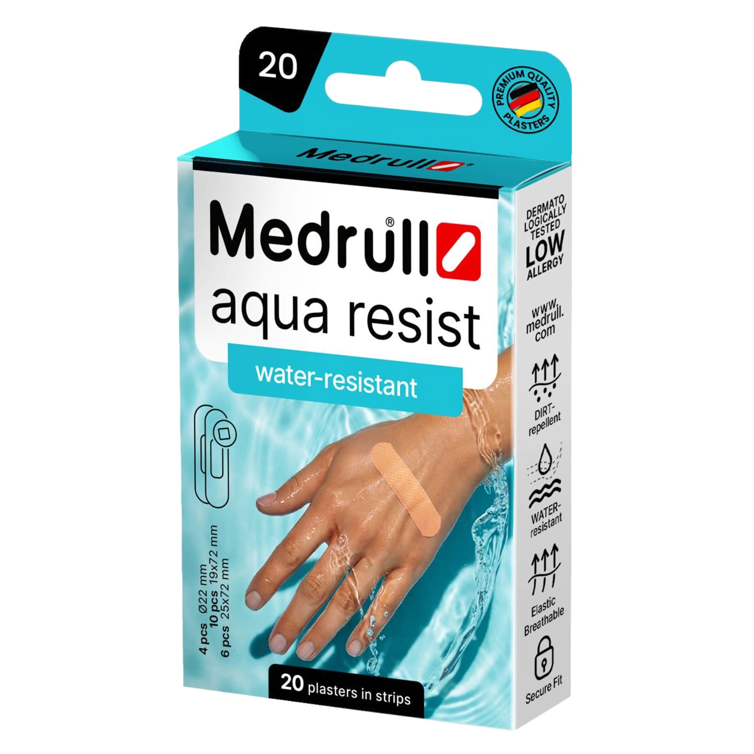 Pleistras MEDRULL AQUA RESIST, 20 vnt.