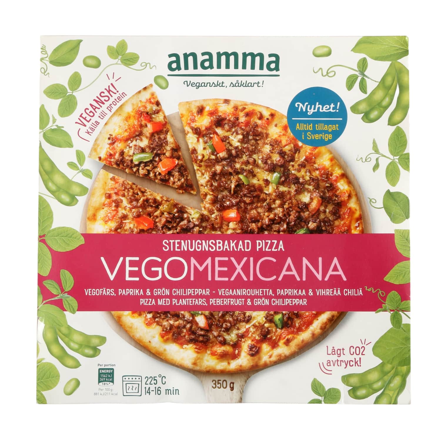 Замороженная растительная пицца MEXICANA ANAMMA, 350 г