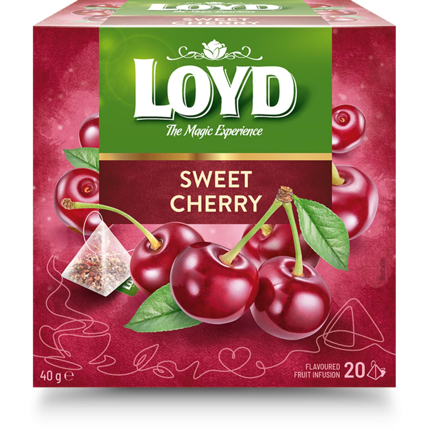 Cherry flavored fruit tea LOYD, 20 x 2 g