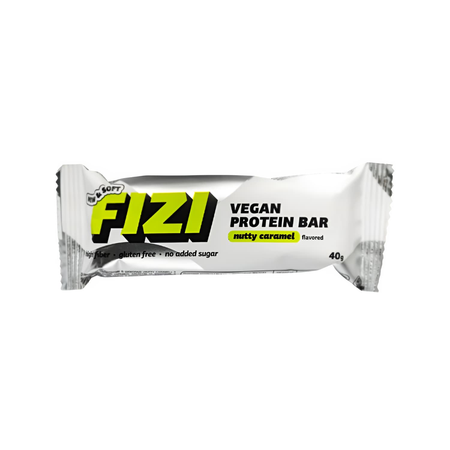 Balt. batonėlis NUTTY CARAMEL FIZI, 40 g