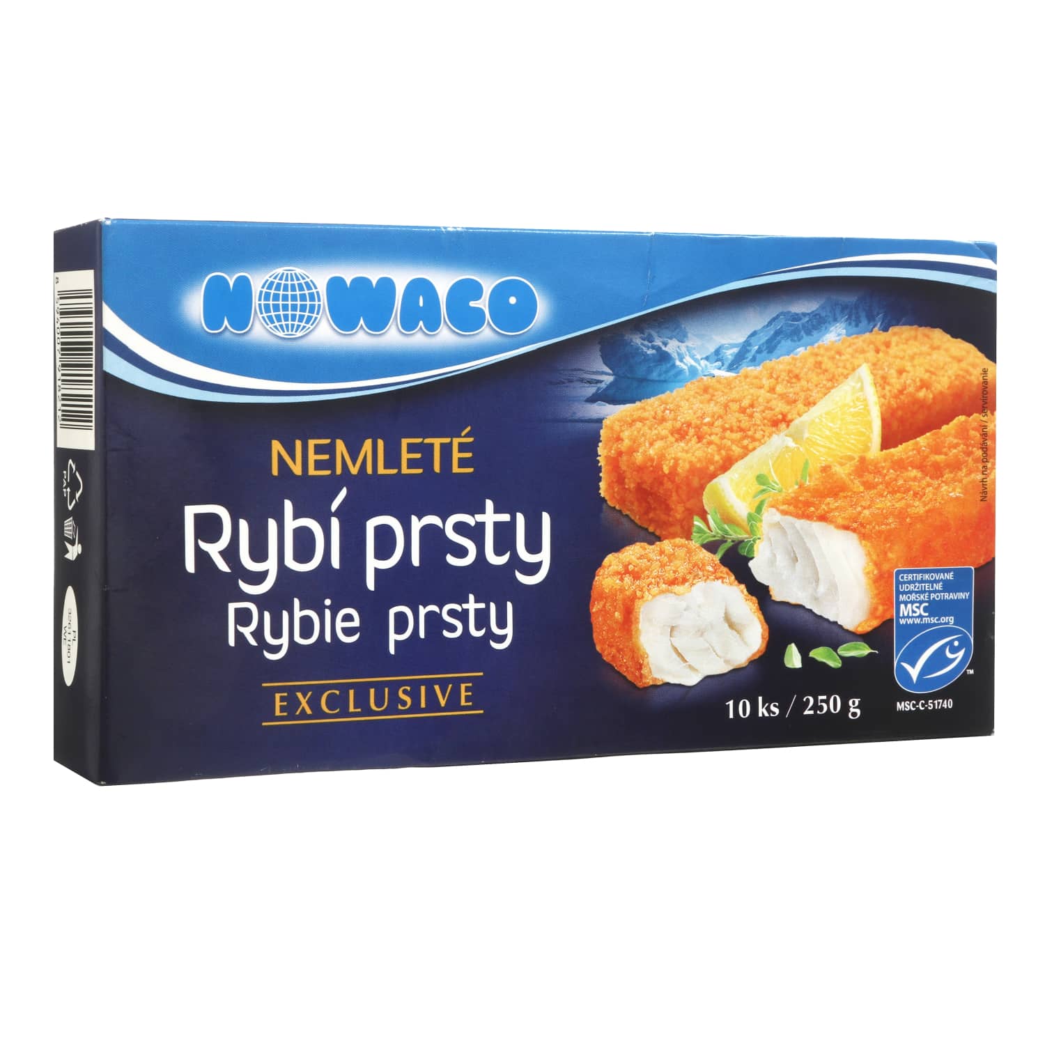 Frozen coated fish fillet fingers NOWACO, MSC