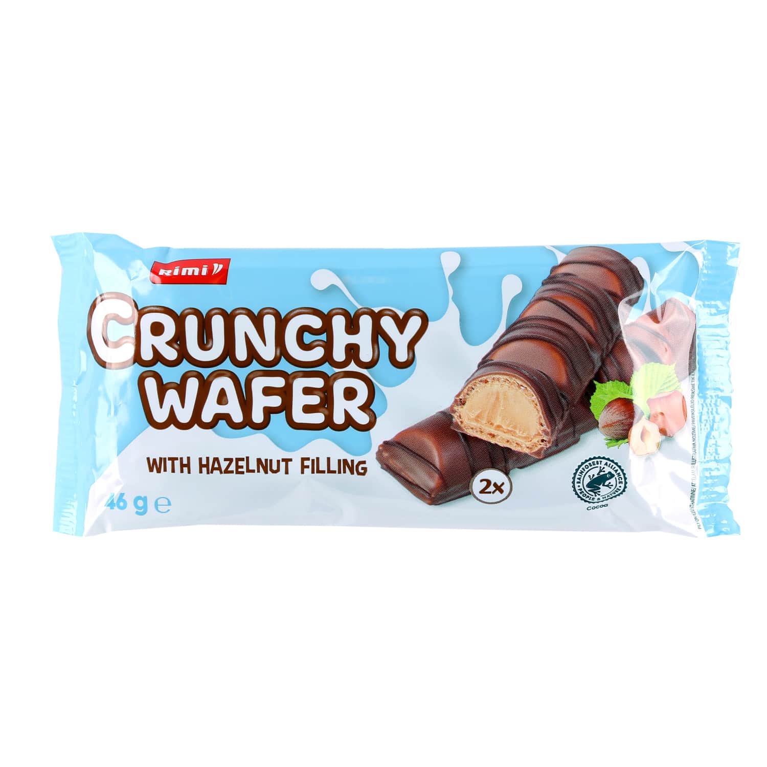Waffle RIMI with hazelnut filling, 46 g