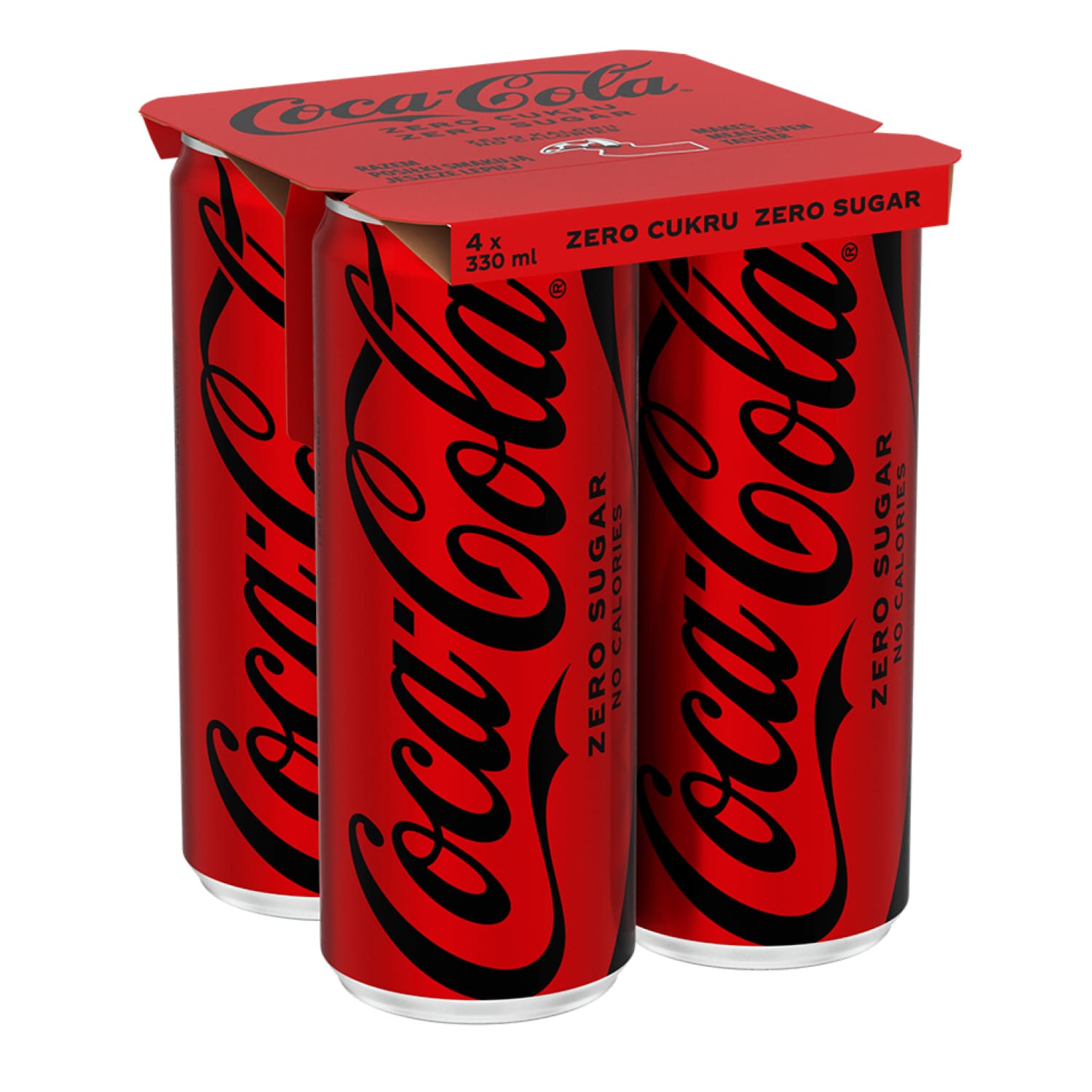 Gaz. gėr. su sald. COCA-COLA ZERO, 4 x 0,33 l