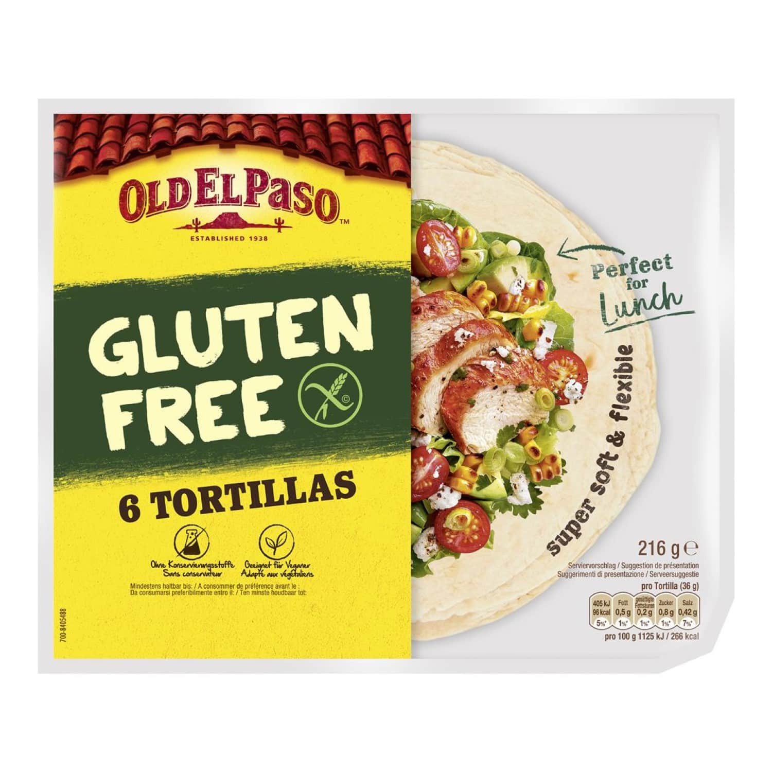 Gluten-Free Tortillas OLD EL PASO, 216 g