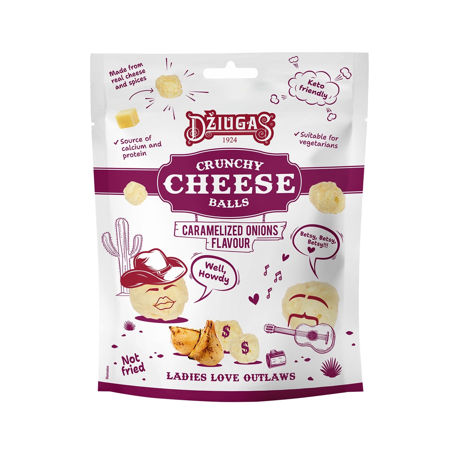 Сырный шарик DŽIUGAS карамельный вкус, 45%, 40 г