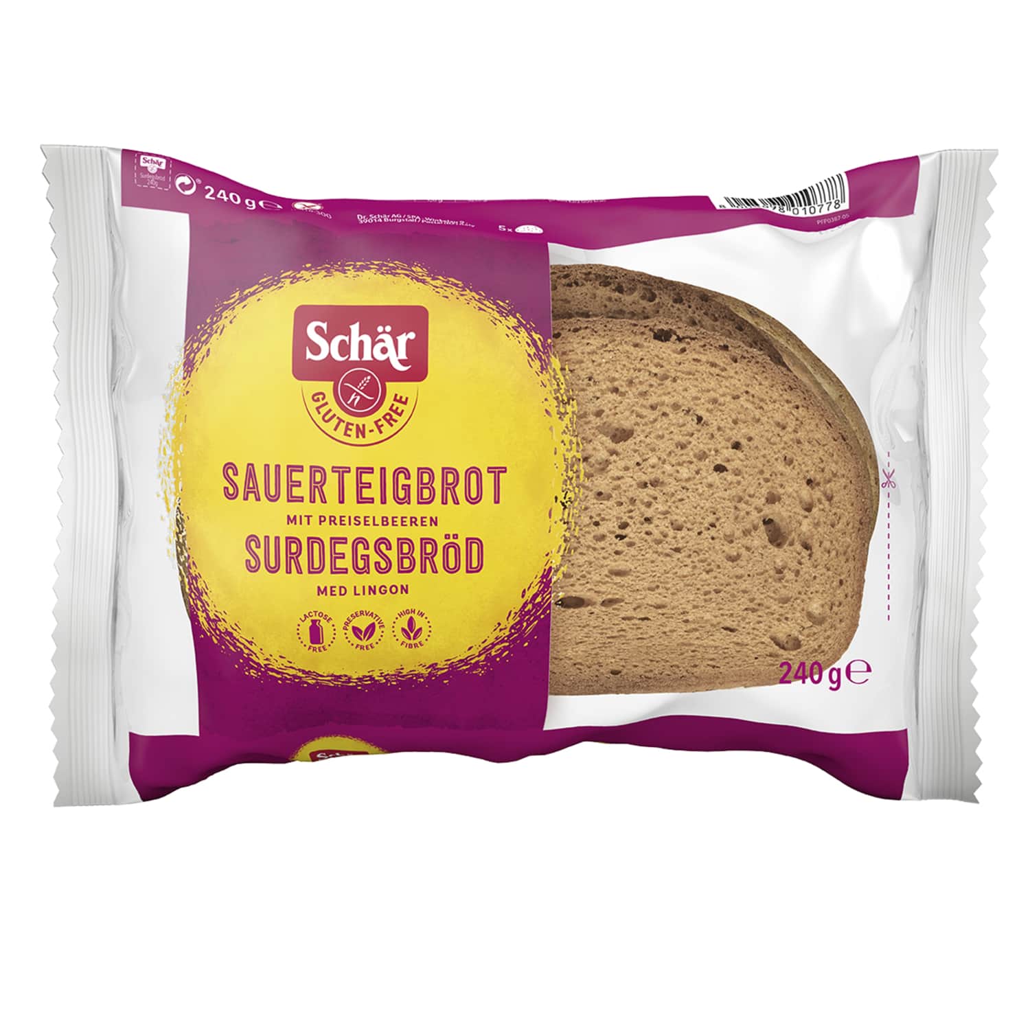 Rauginta duona SCHAR, be glitimo, 240 g