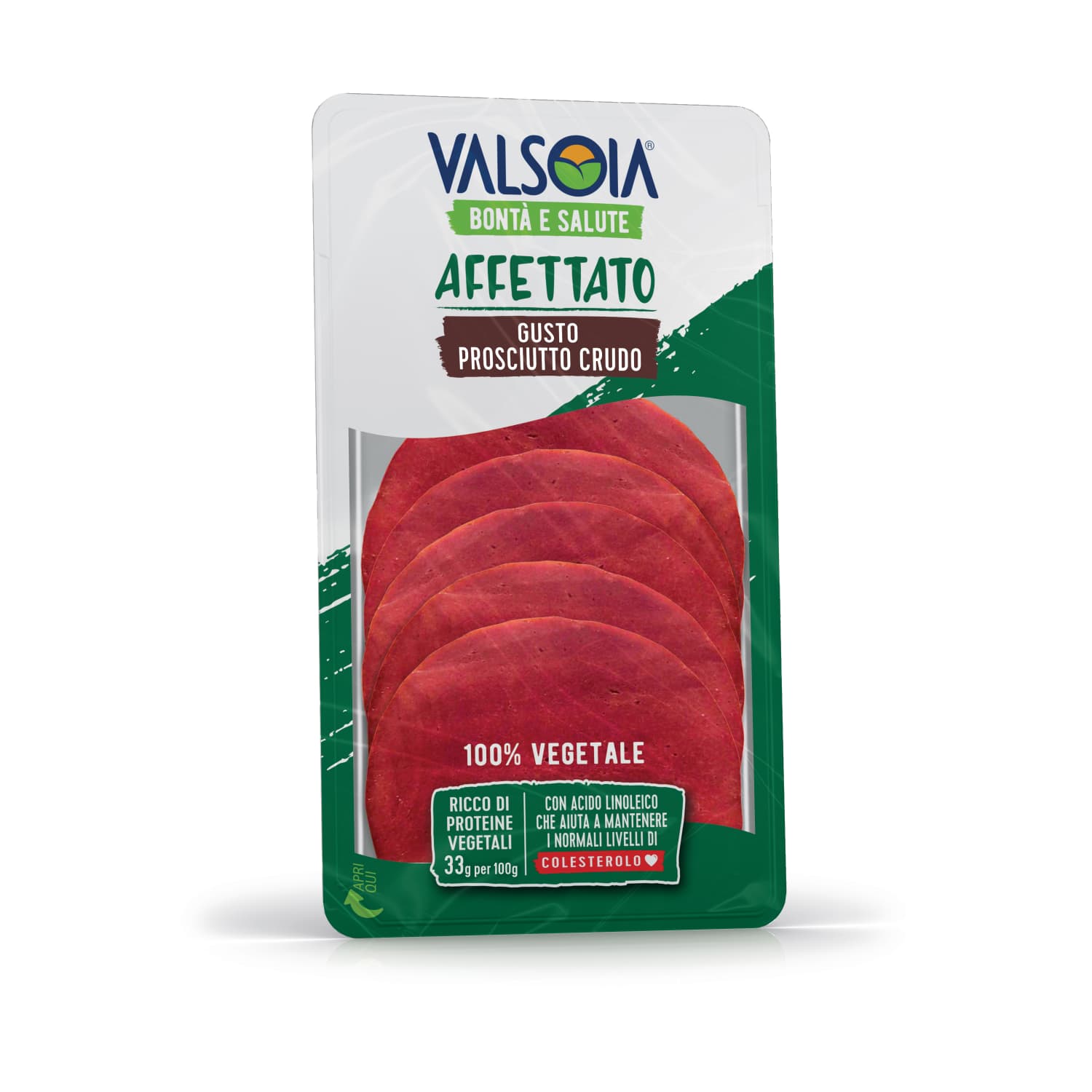 Растительный закусочный продукт со вкусом ветчины VALSOIA, 90 г
