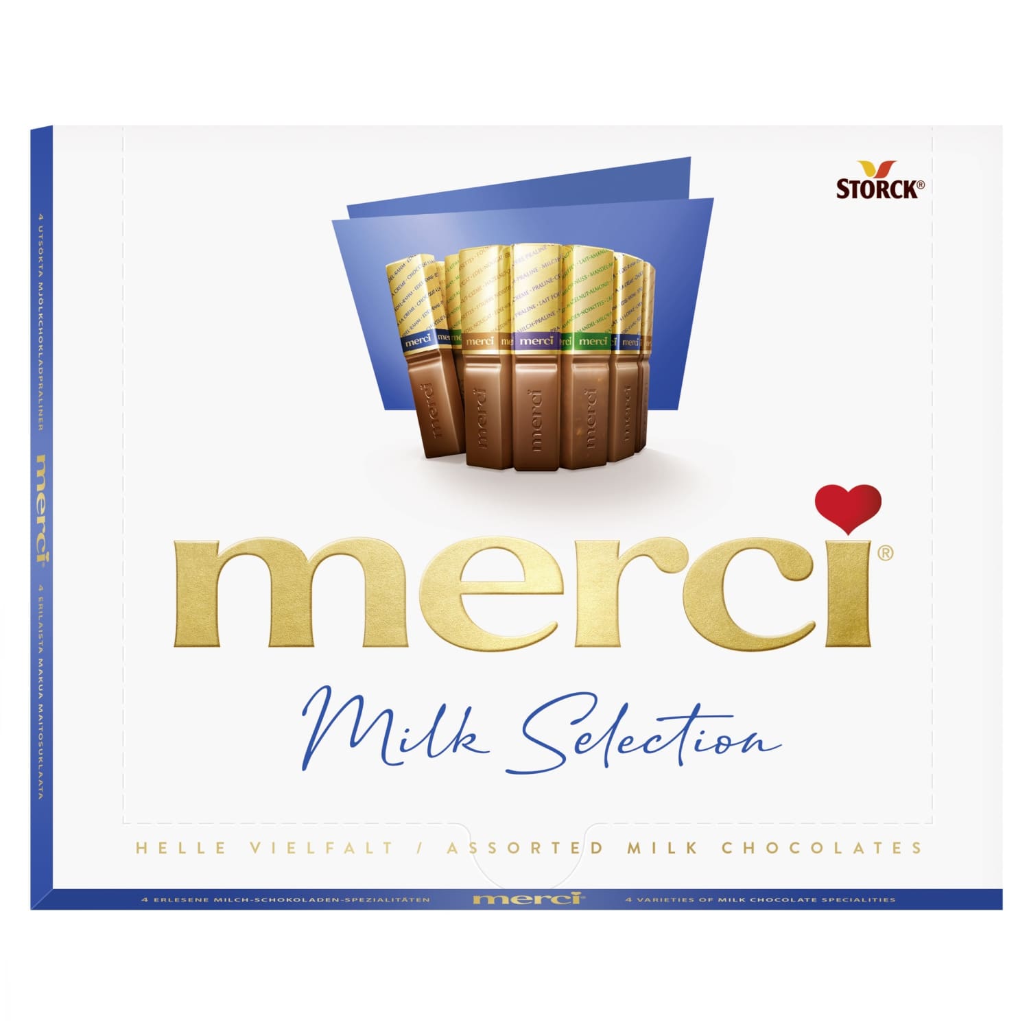 Набор молочного шоколада MERCI, 250 г