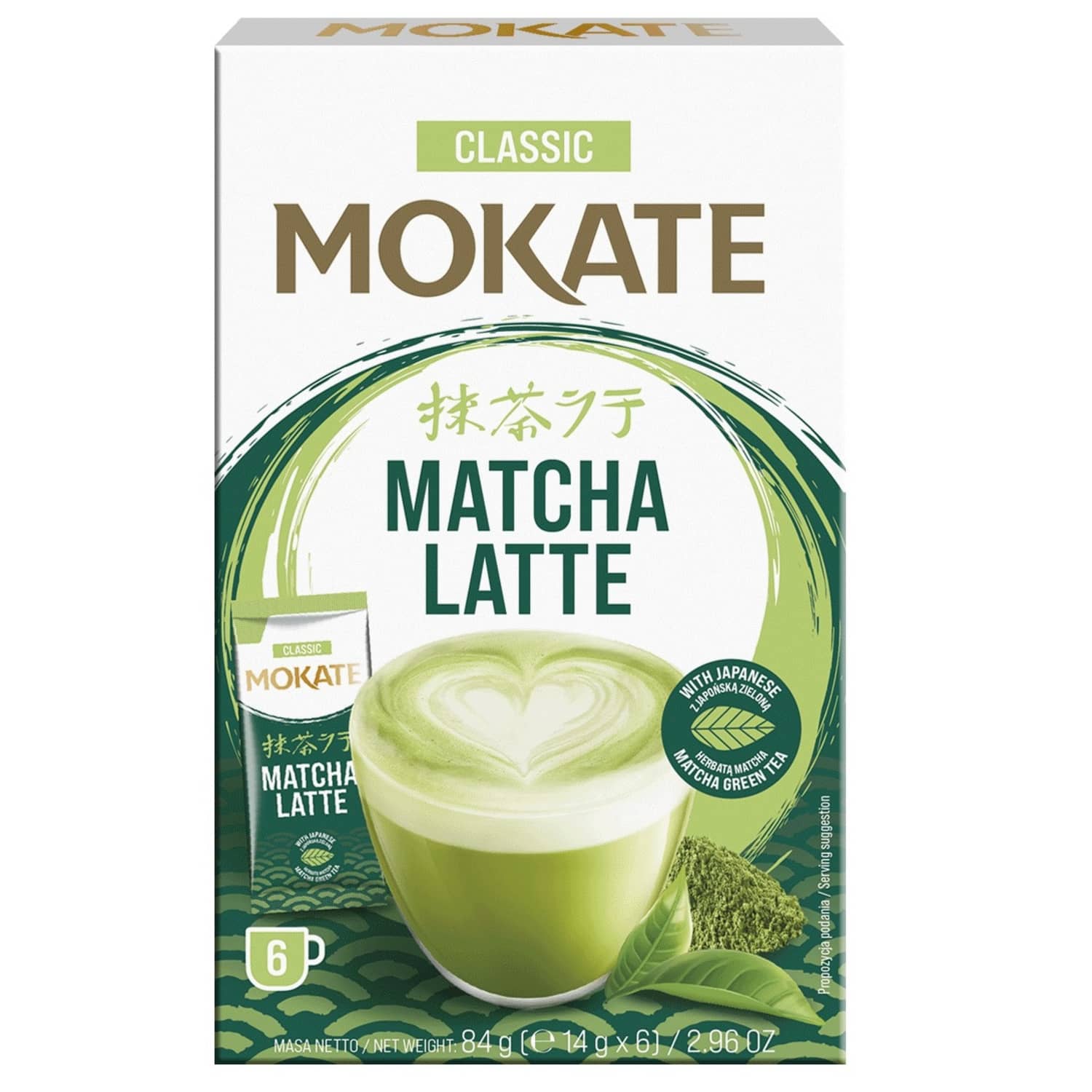 Green tea drink LATTE MATCHA, 14 g x 6 pcs.
