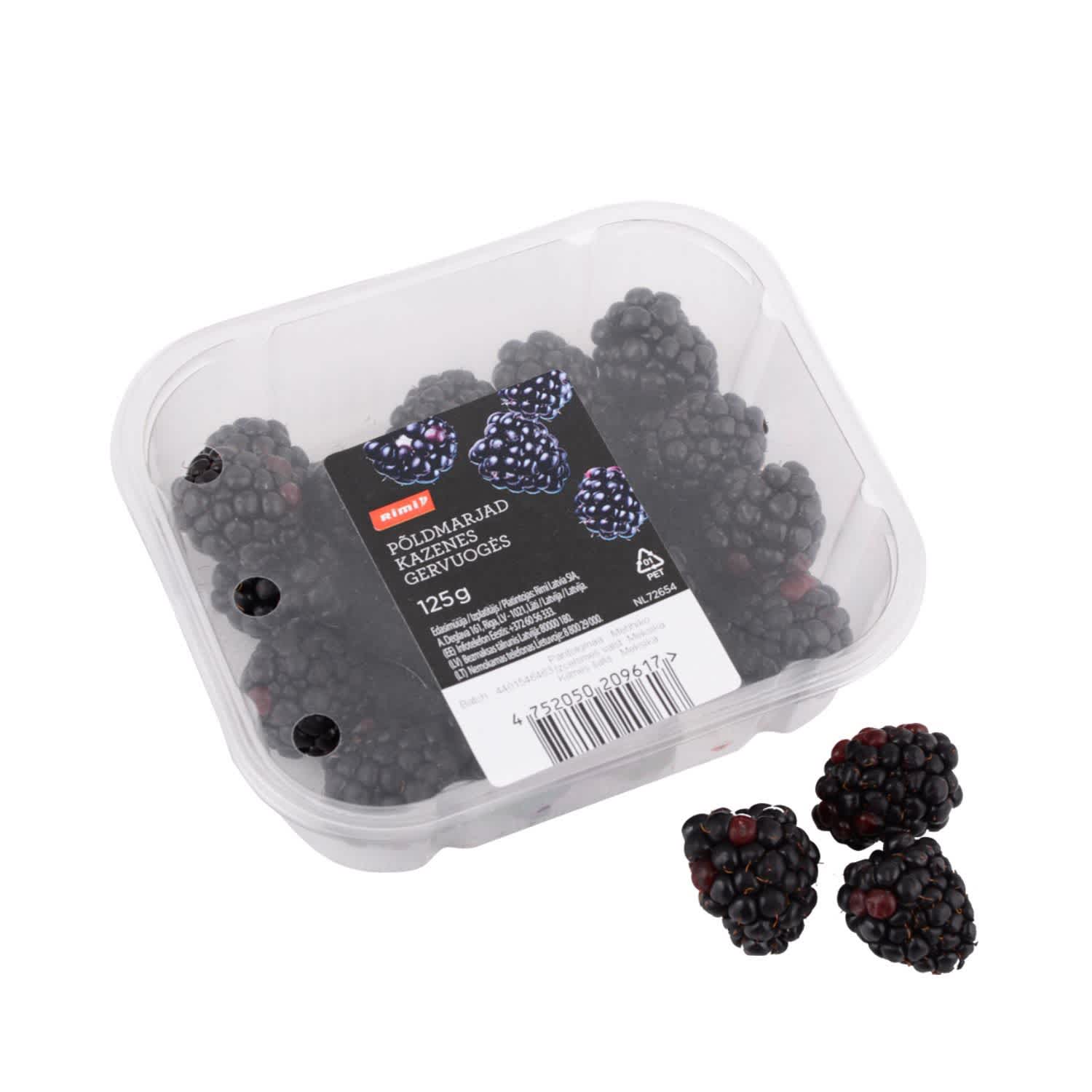 Blackberries RIMI, 125 g
