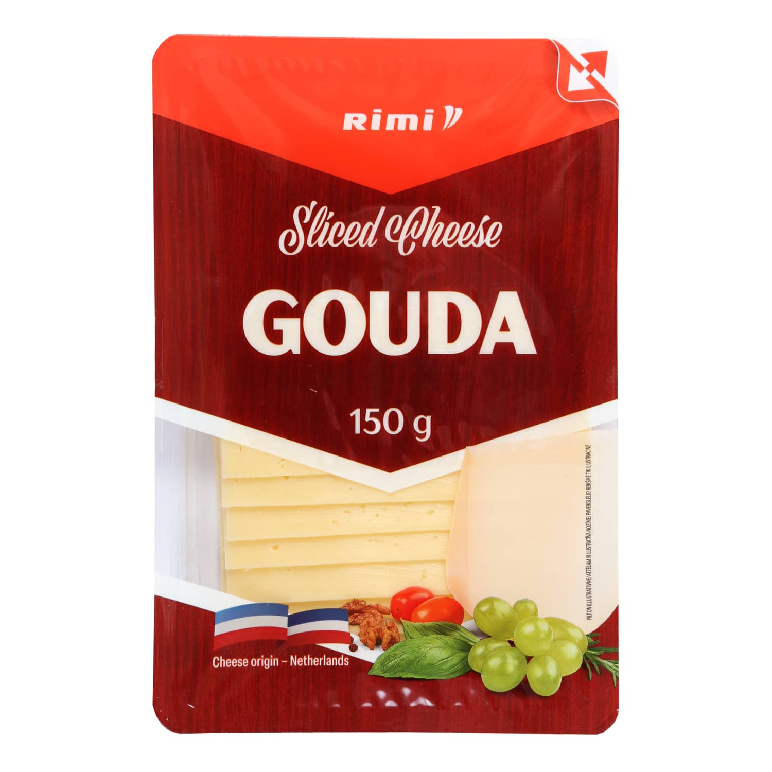 Pjaustytas sūris RIMI GOUDA, 49 %, 150 g
