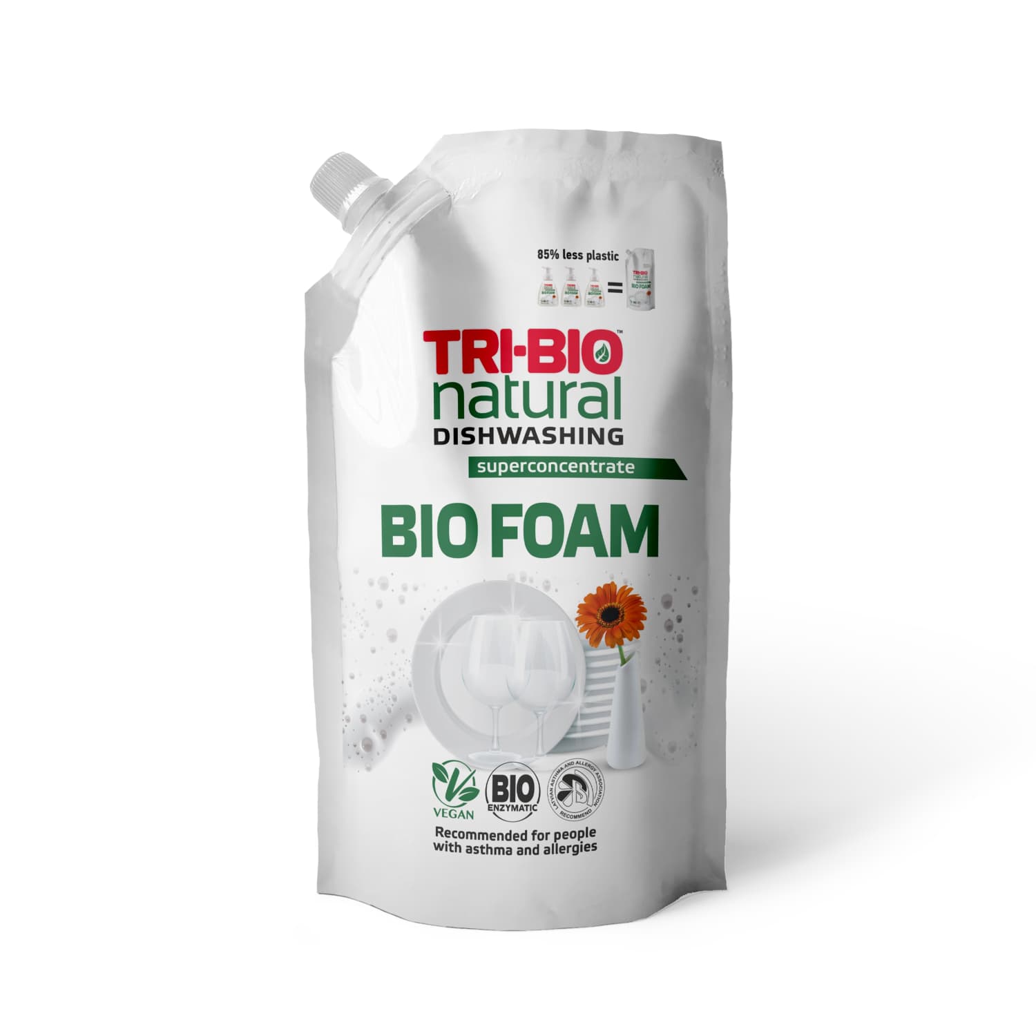 Dishwashing foam (refill) TRI-BIO, 0,9L
