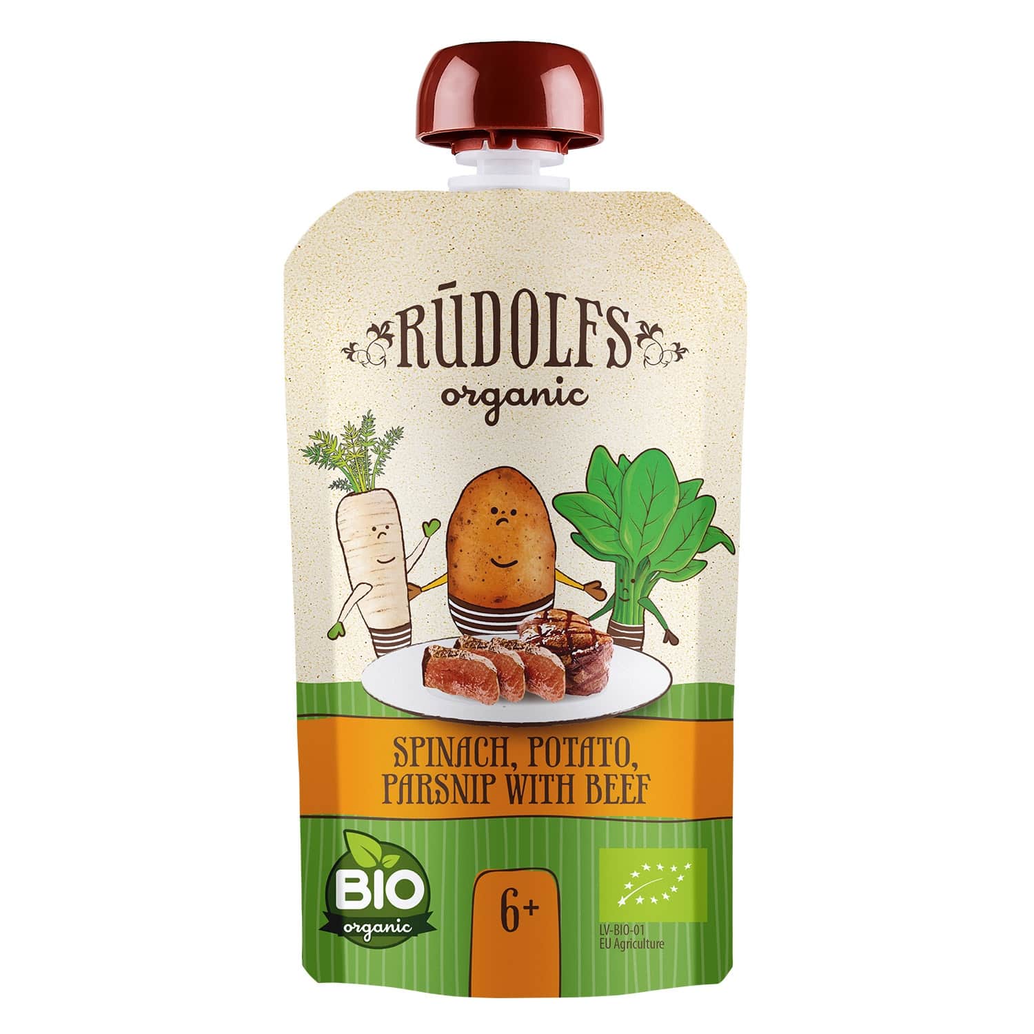 Ekol. vegetables RŪDOLFS with beef, from 6 months