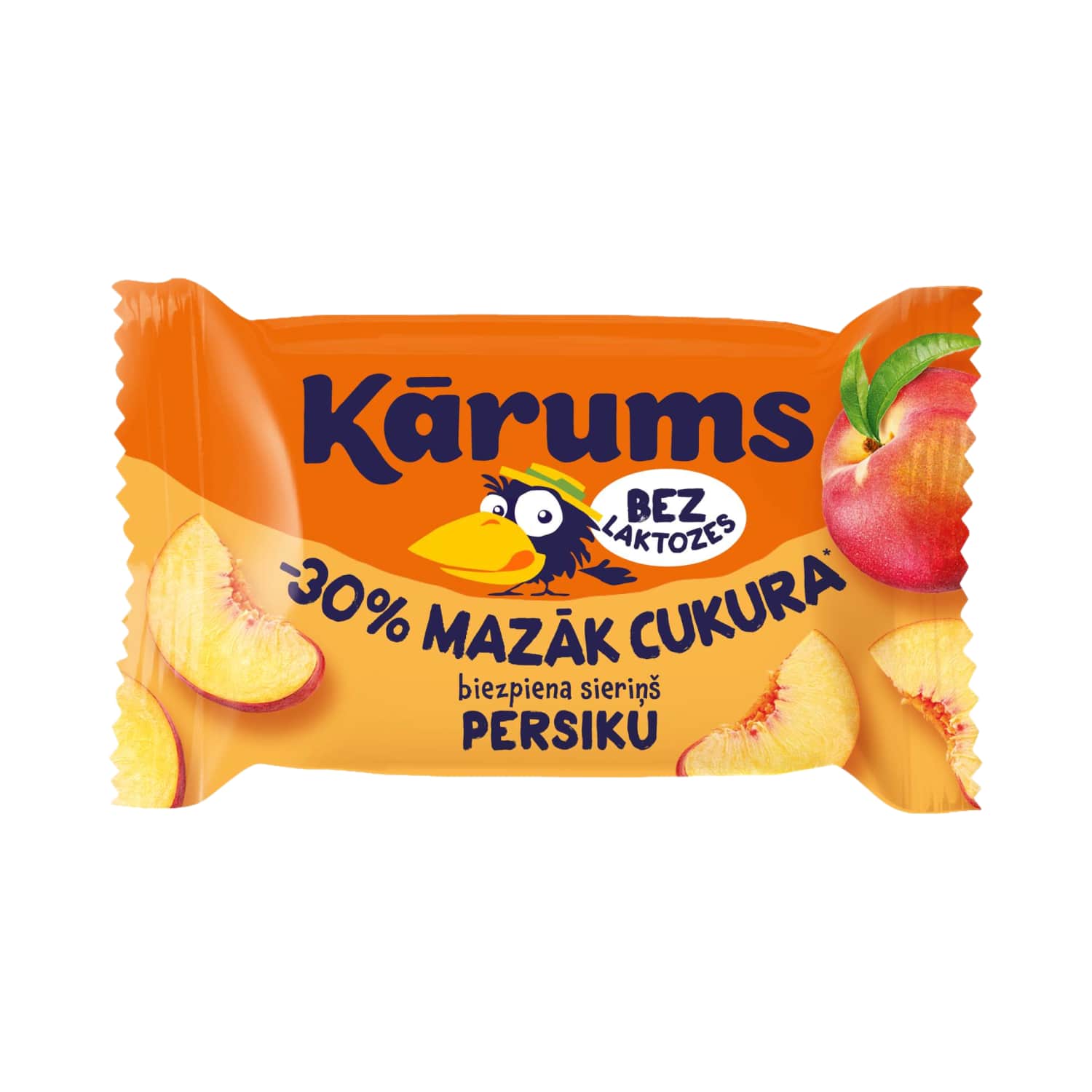 Sūrelis su persikais KARUMS, be laktozės, 40g