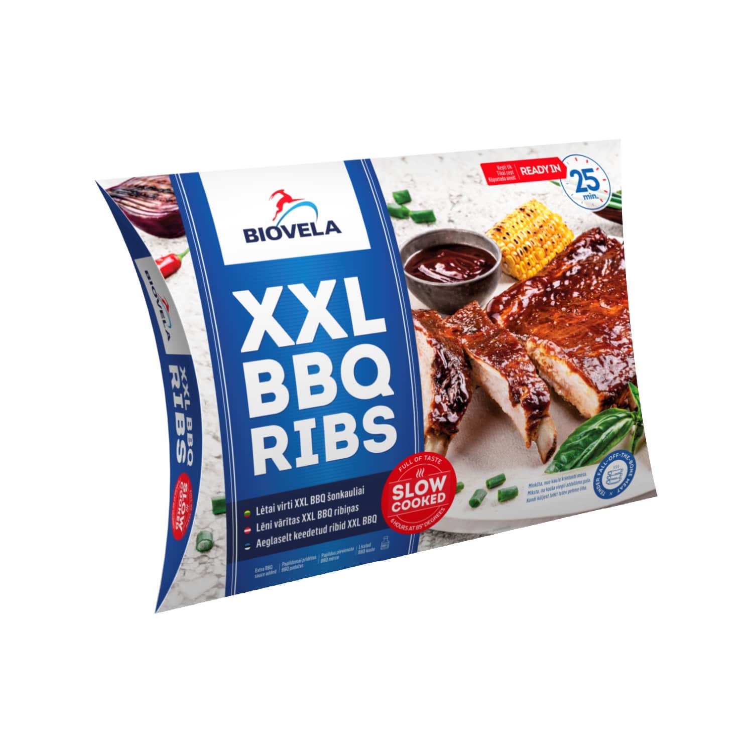 Медленно вареные свиные ребра XXL BBQ соус, 900 г