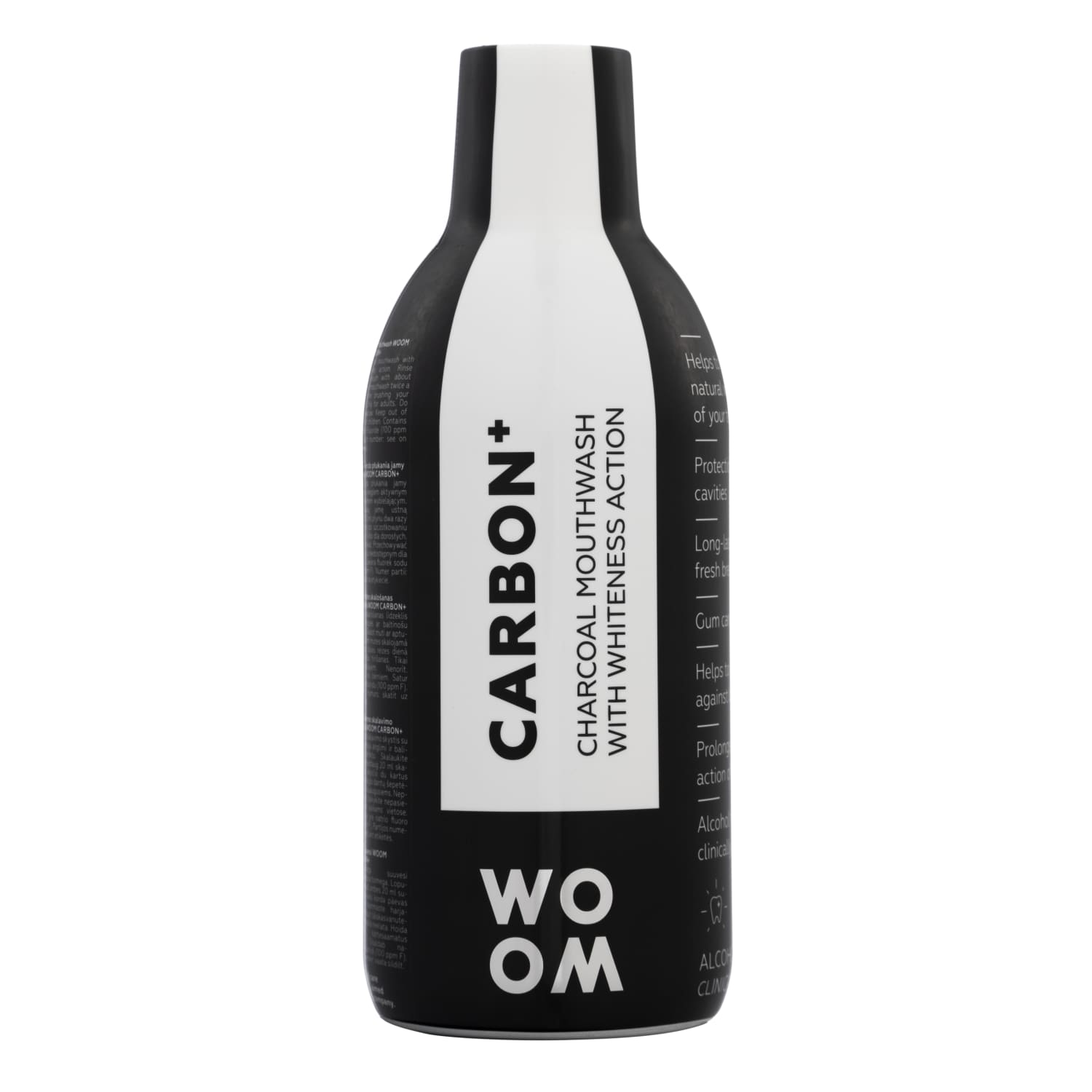 Mouthwash WOOM CARBON+, 500 ml