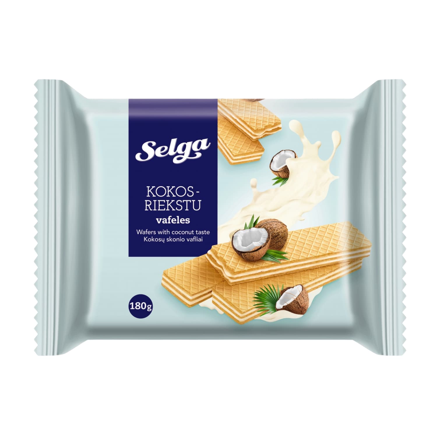 Coconut Flavor Wafers SELGA, 180 g