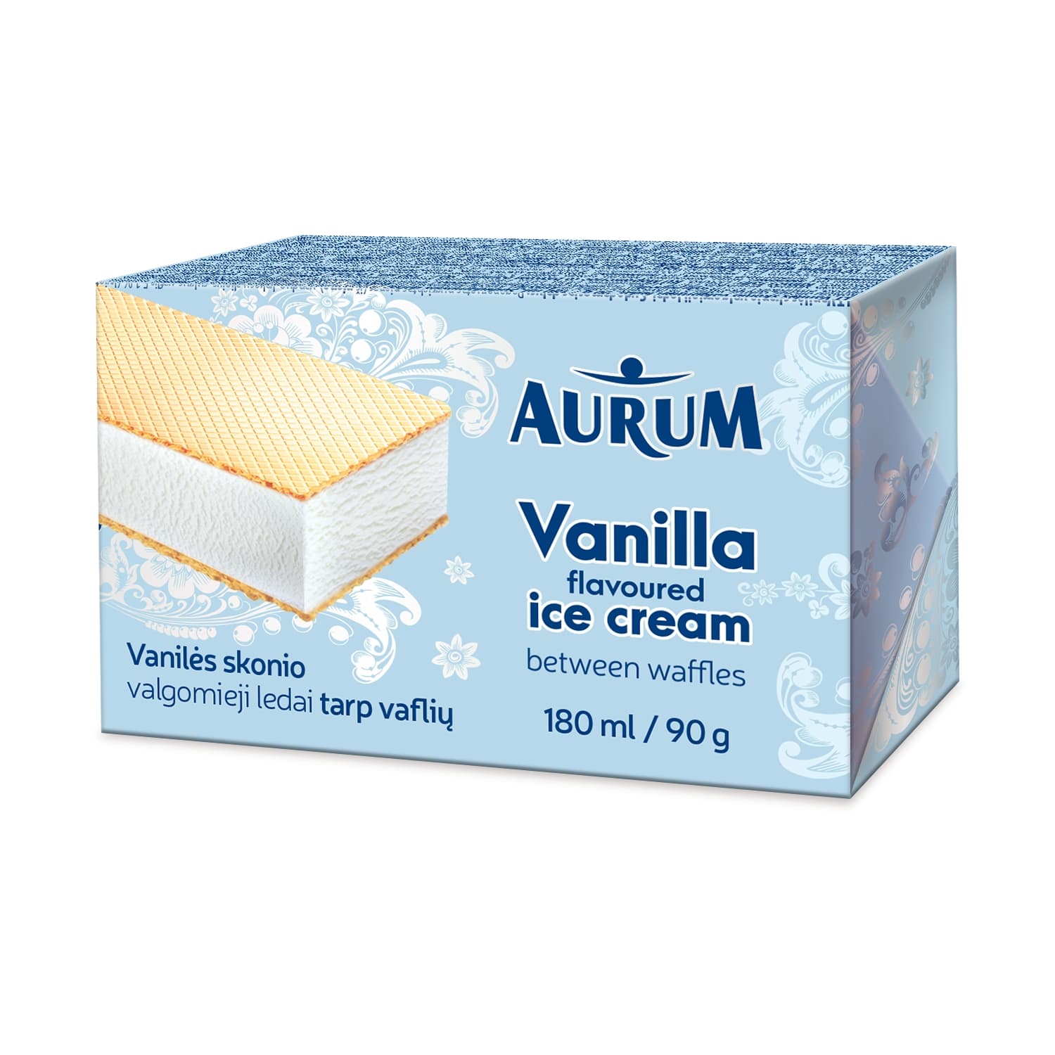 Vanilla flavored eating ice cream AURUM, 180 ml