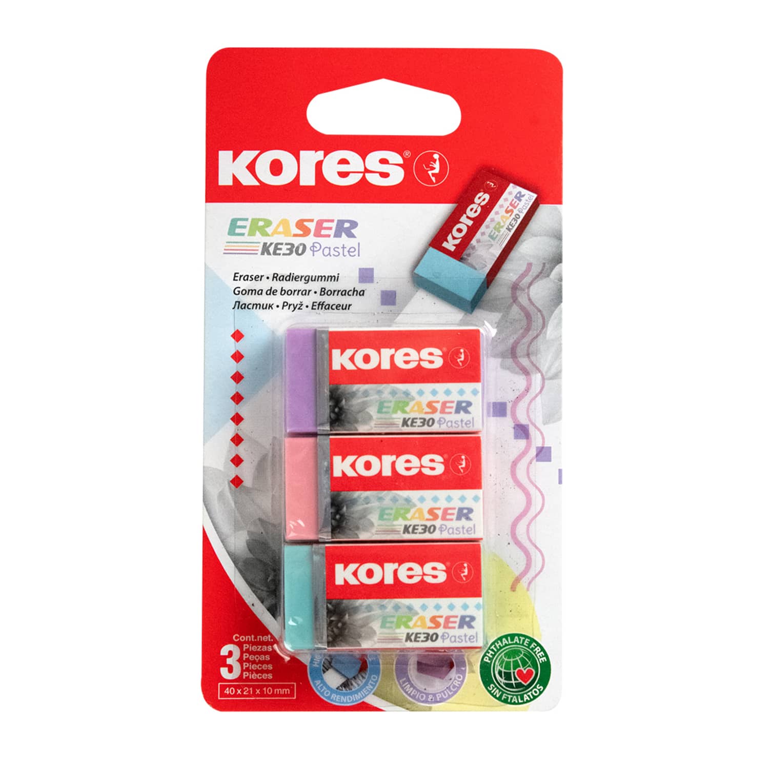 Trintukai KORES KE-30, 40x21x10mm, 3vnt.