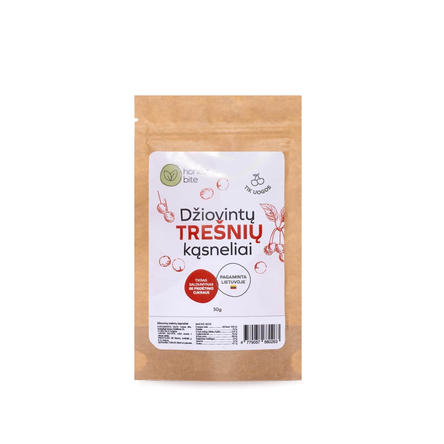 Dž. trešnių kąsneliai HONESTBITE, 50 g