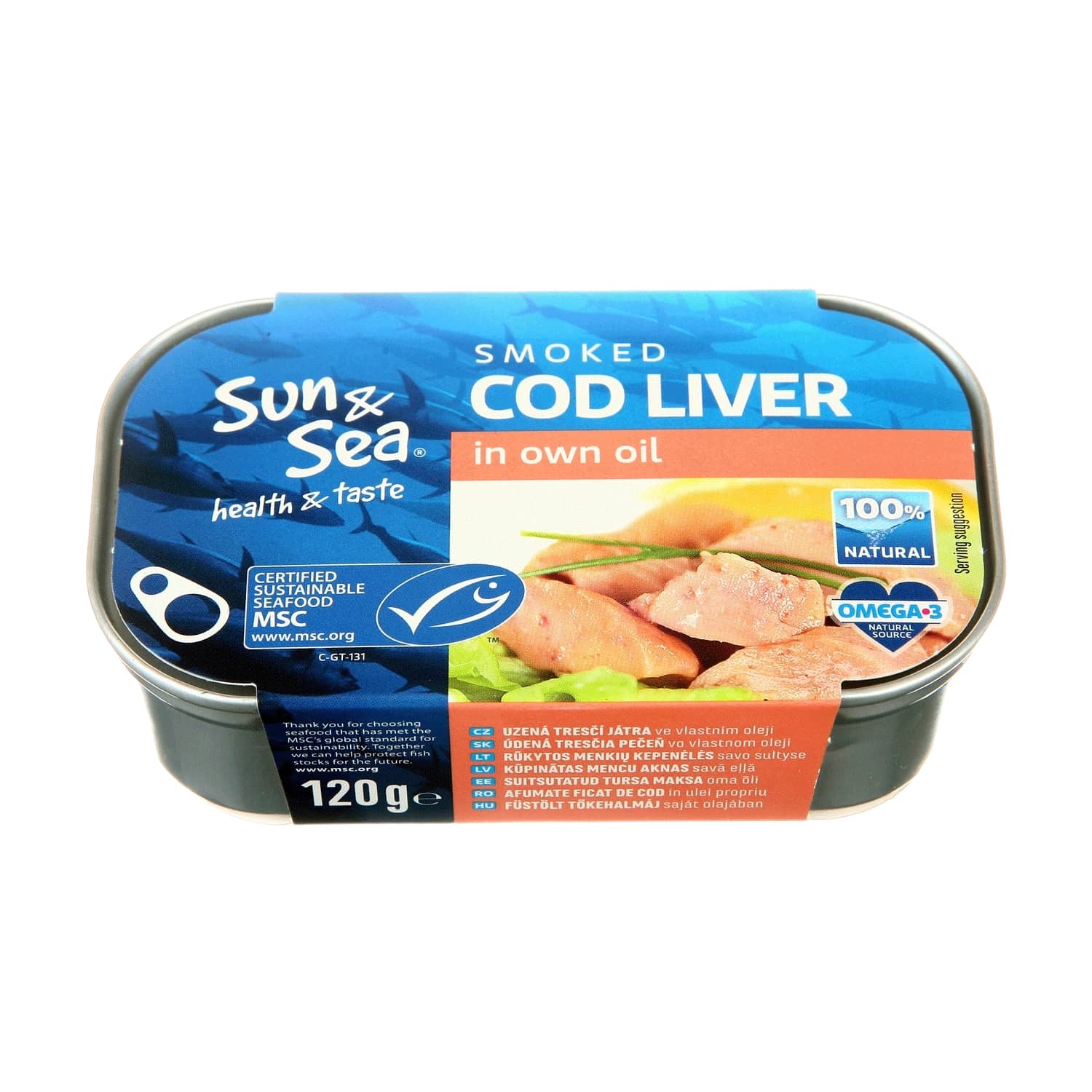 Rūk.menkių kepenėlės aliej. SUN&SEA, MSC 120g