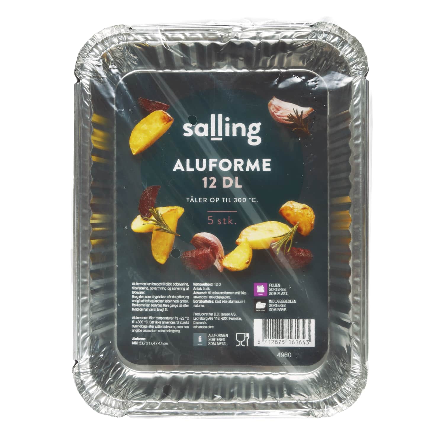 Aliuminio forma SALLING, 1,2 l, 5 vnt.