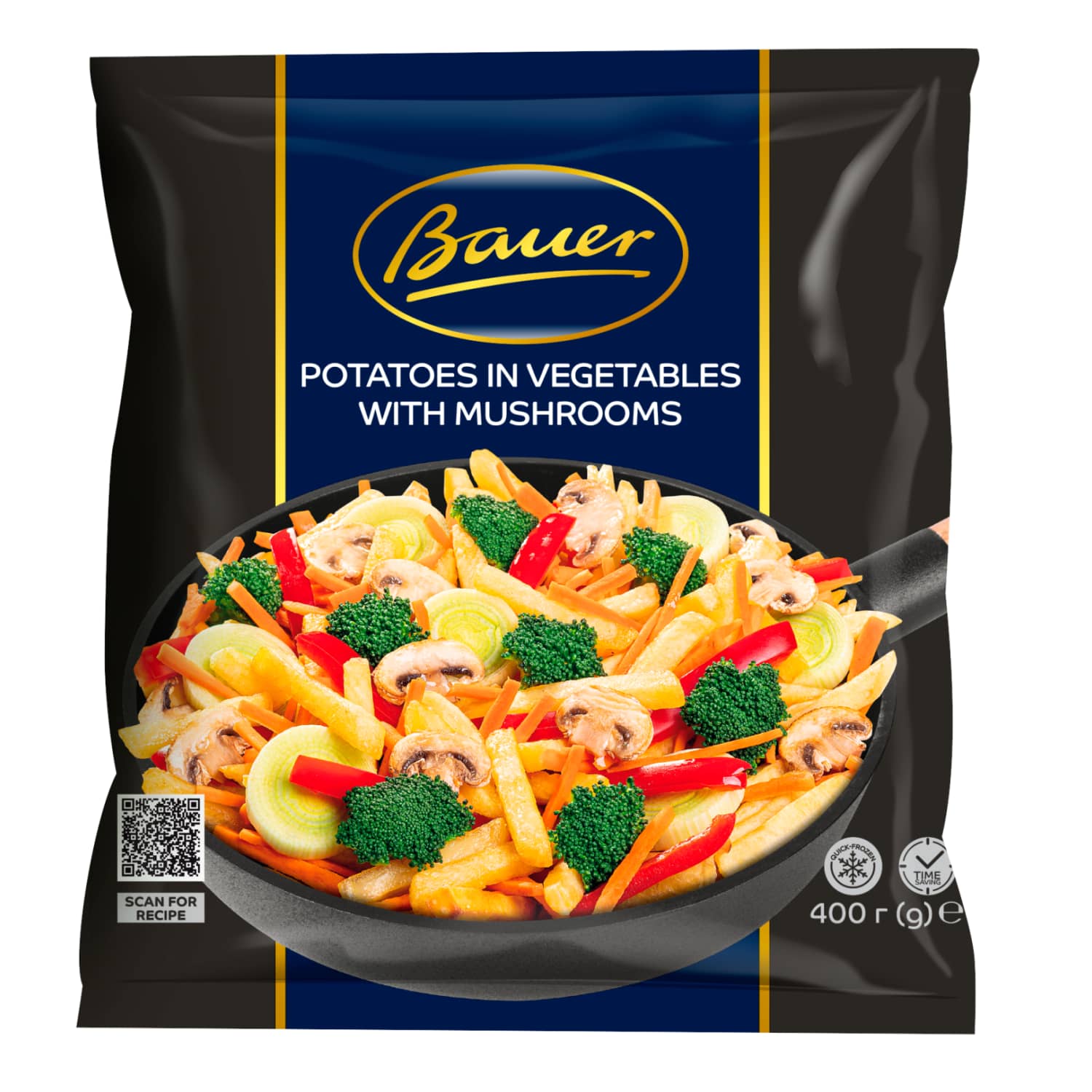 Frozen potatoes with vegetables and mushrooms, 400 g
