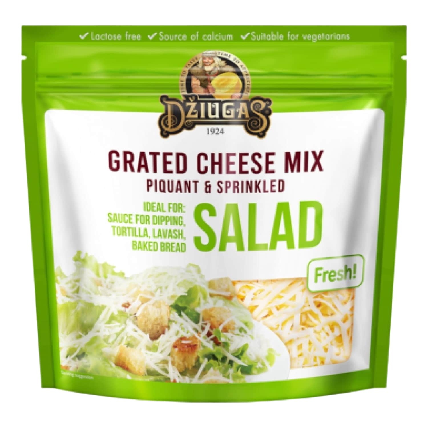 Grated hard cheese salty DŽIUGAS MIX, 40% fat, 200g