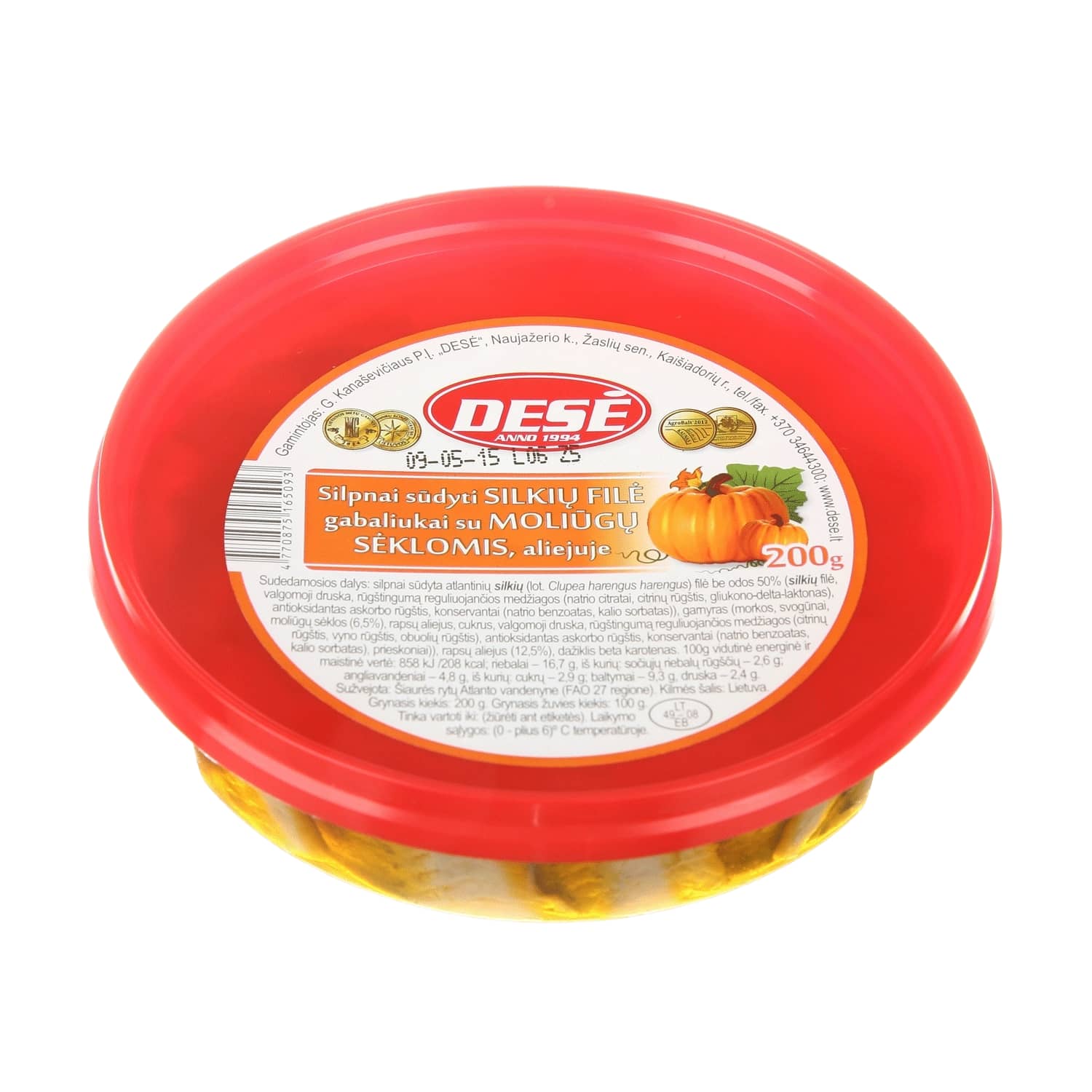 Филе сельди кусочками с тыквой DESĖ, 200 g