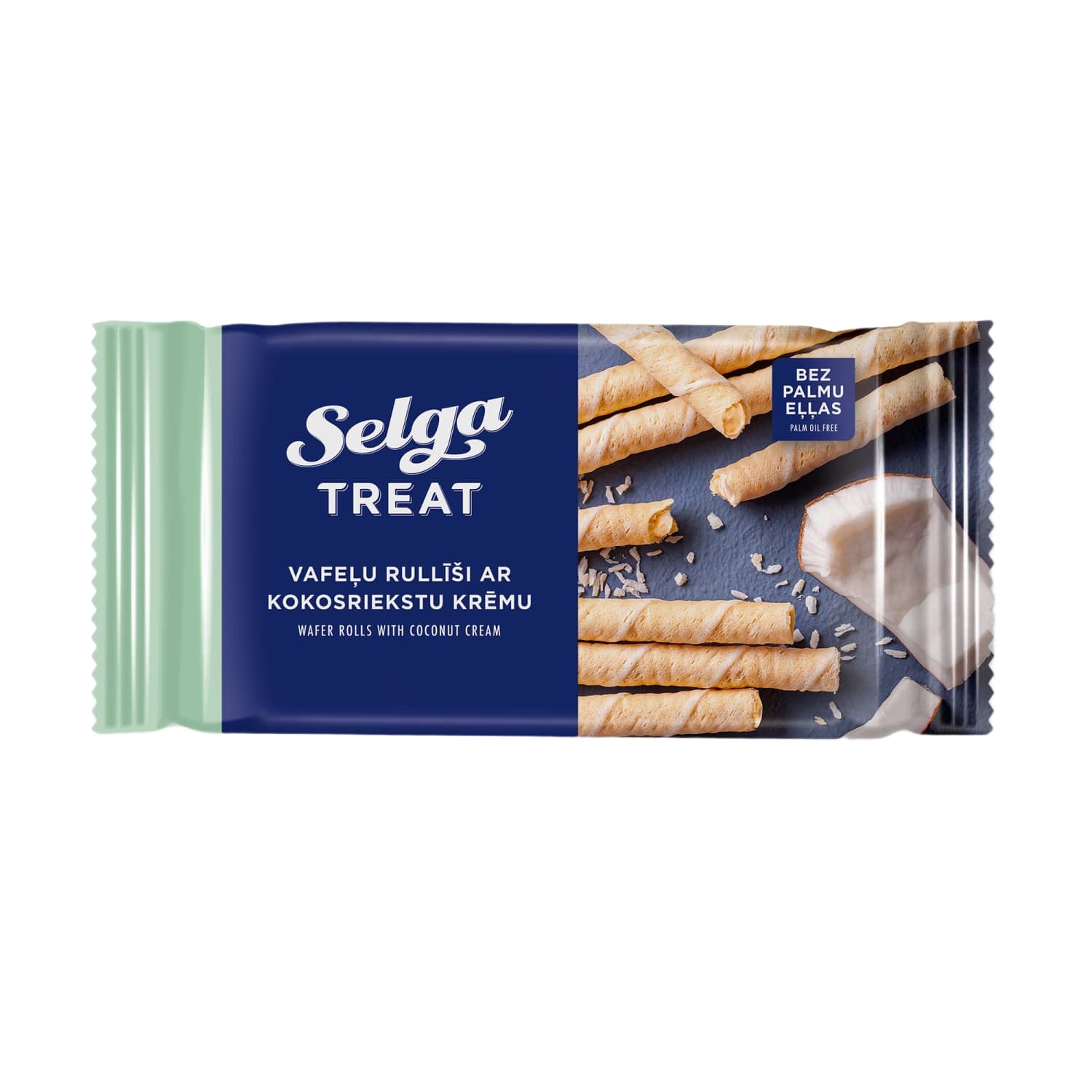 Вафельные трубочки с кокосом SELGA, 160 г
