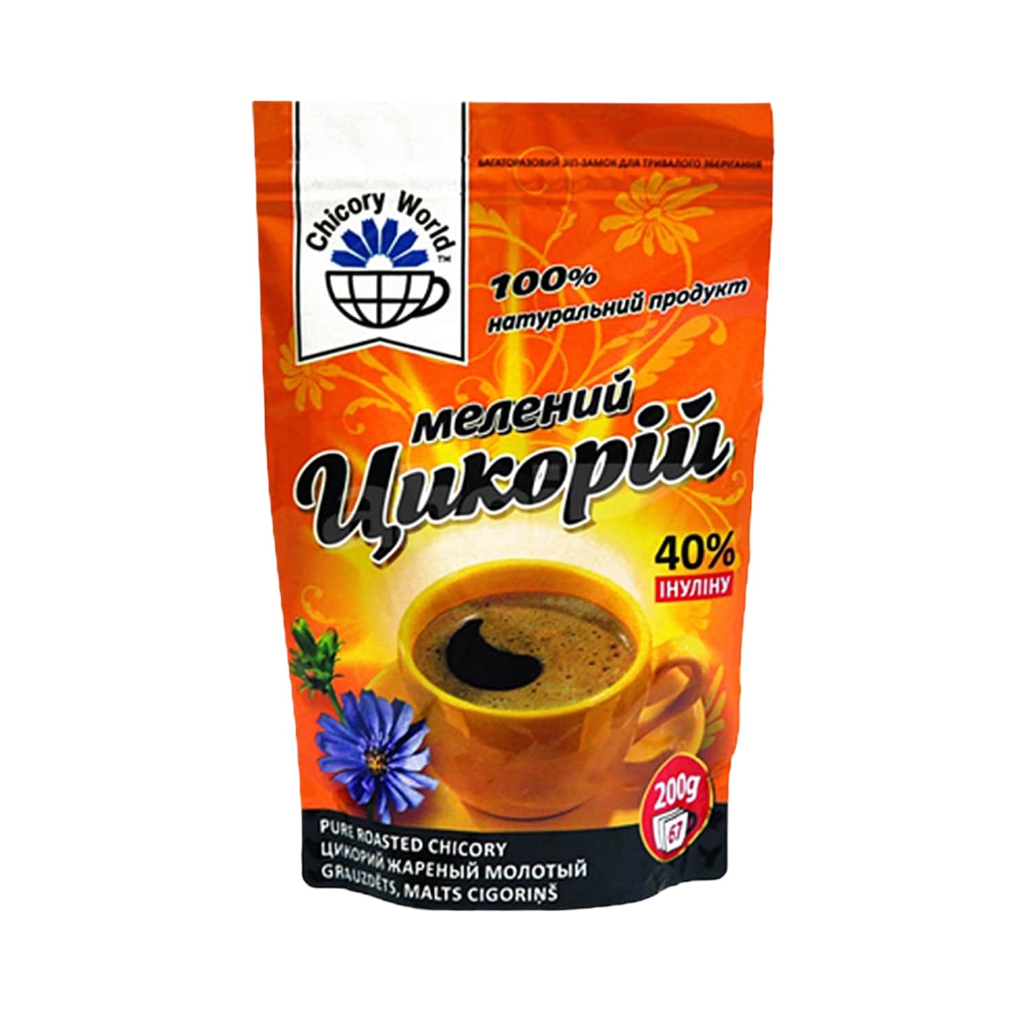 Жареный молотый цикорий CHICORY WORLD, 200 г