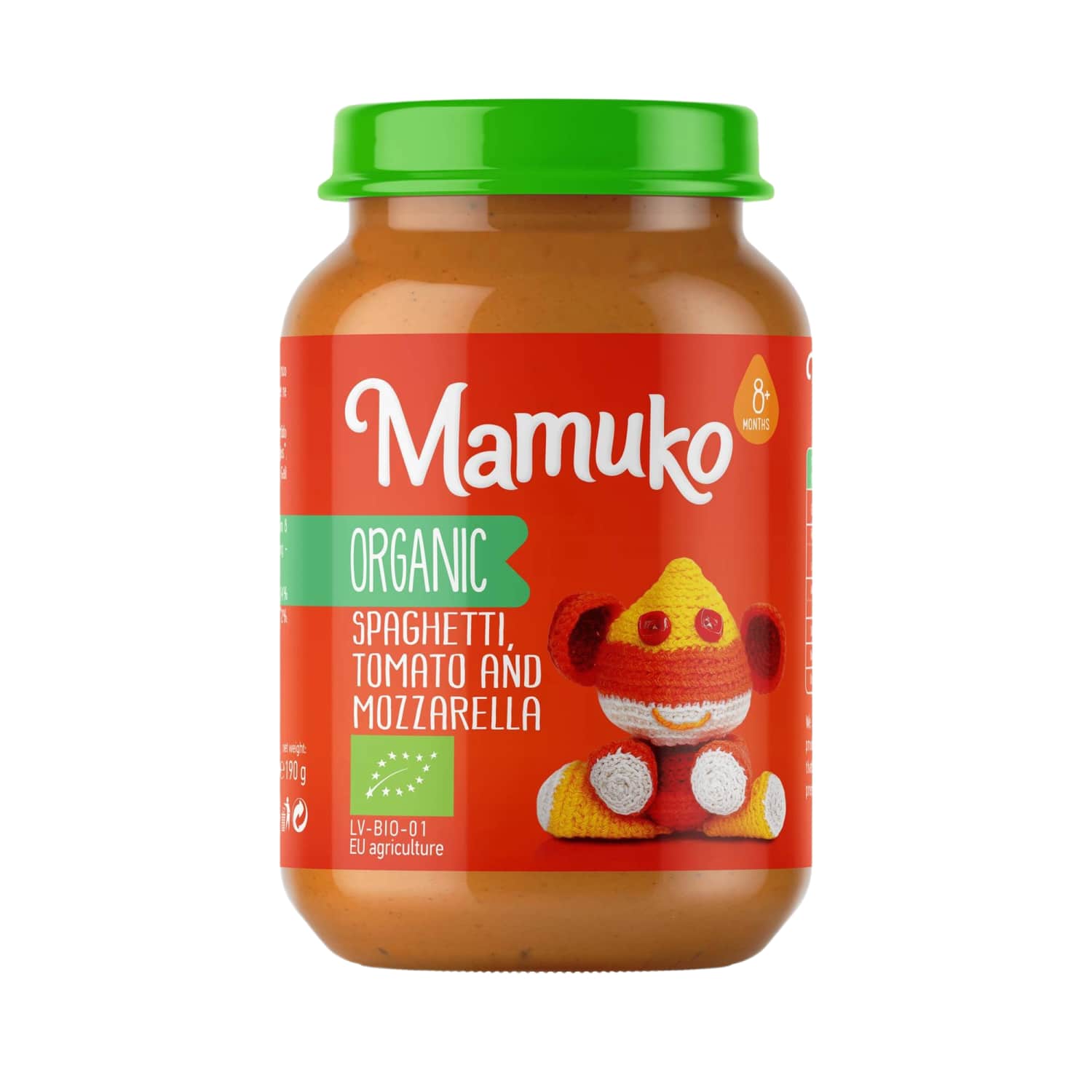 Ekol. спагетти с томатом, моцареллой MAMUKO, 190 г