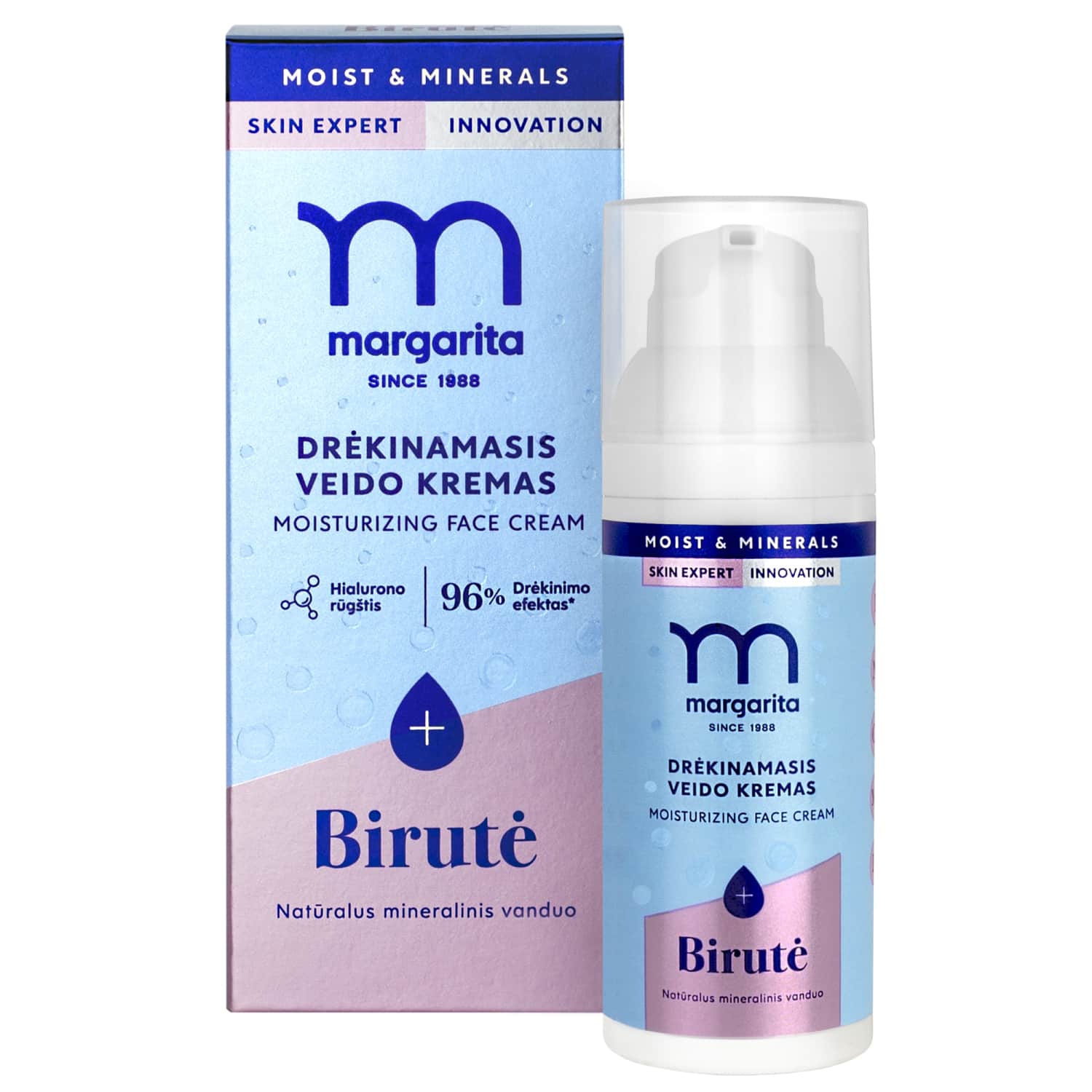 Moisturizing face cream MARGARITA MOIST&MINERALS, 50 ml