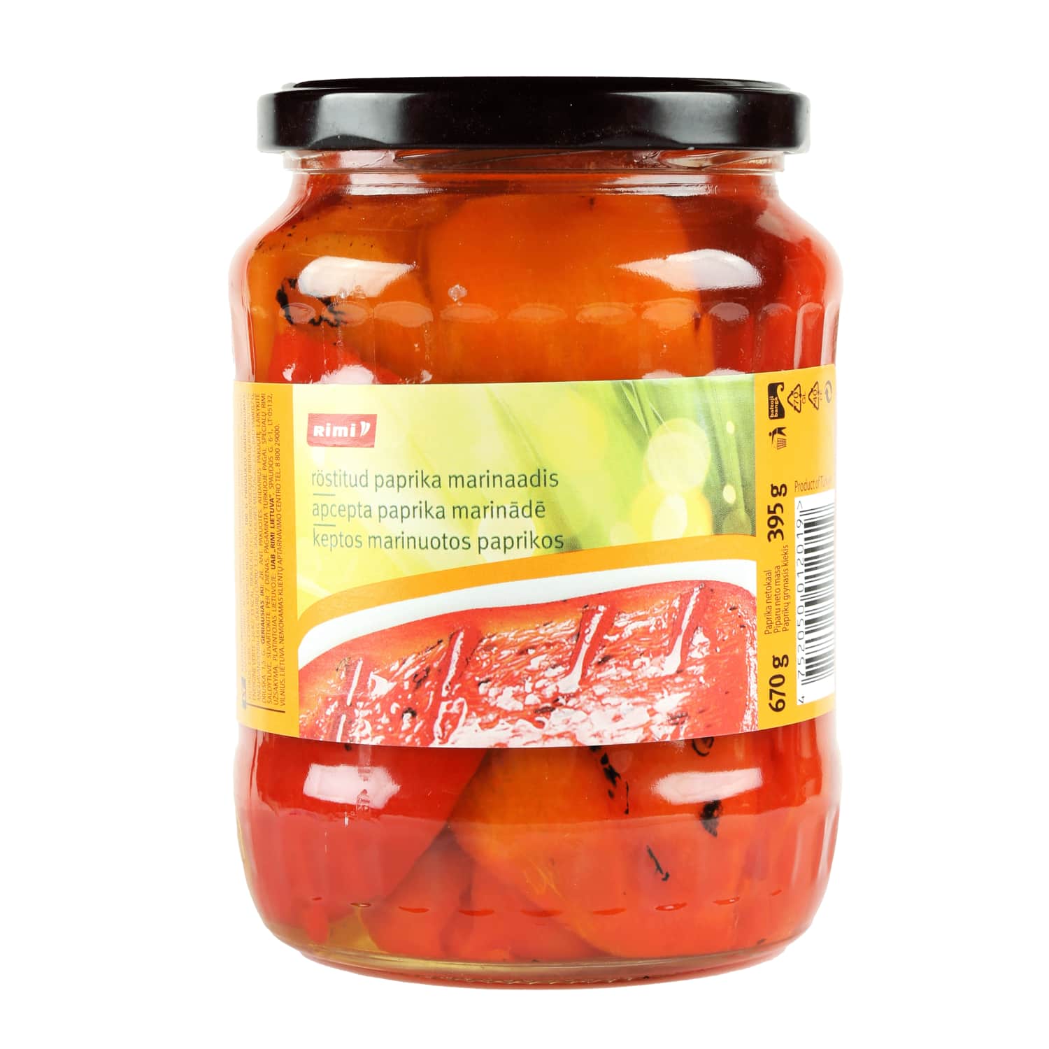 Жареные маринованные перцы RIMI, 670 г / 395 г