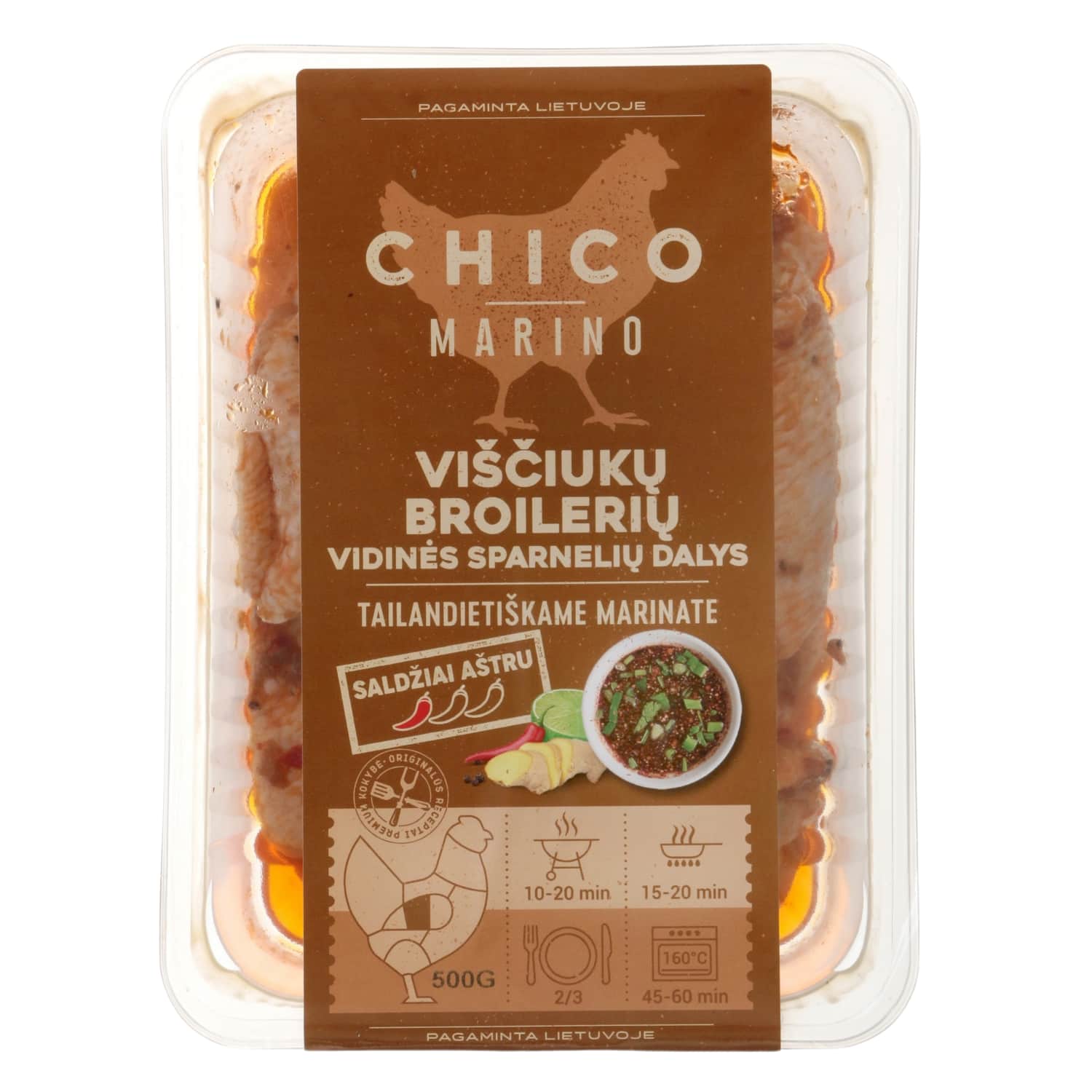 Курицы крылышки части мар. CHICO MARINO, 500 г