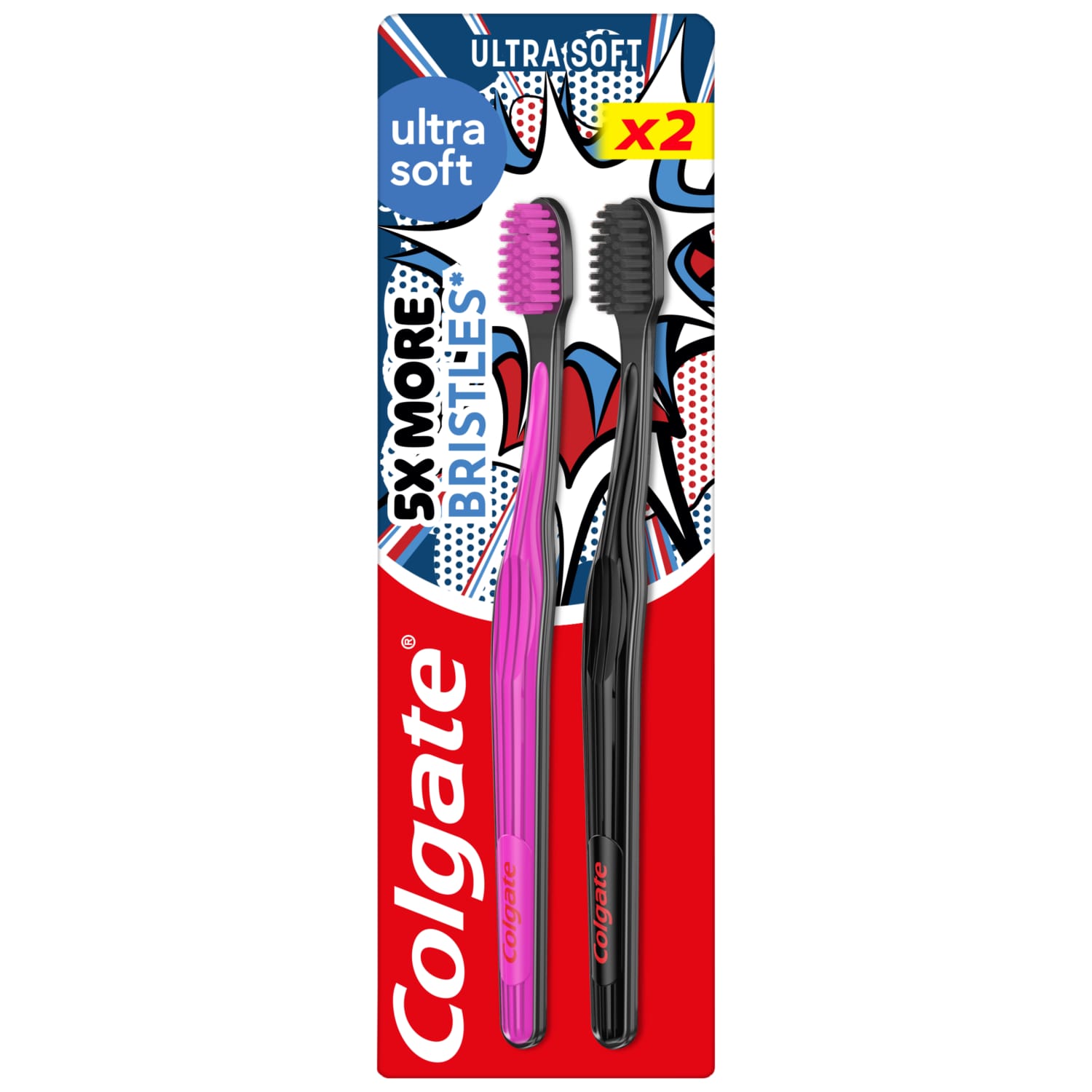 Dantų šepetėlis COLGATE ULTRA SOFT,  2 vnt.